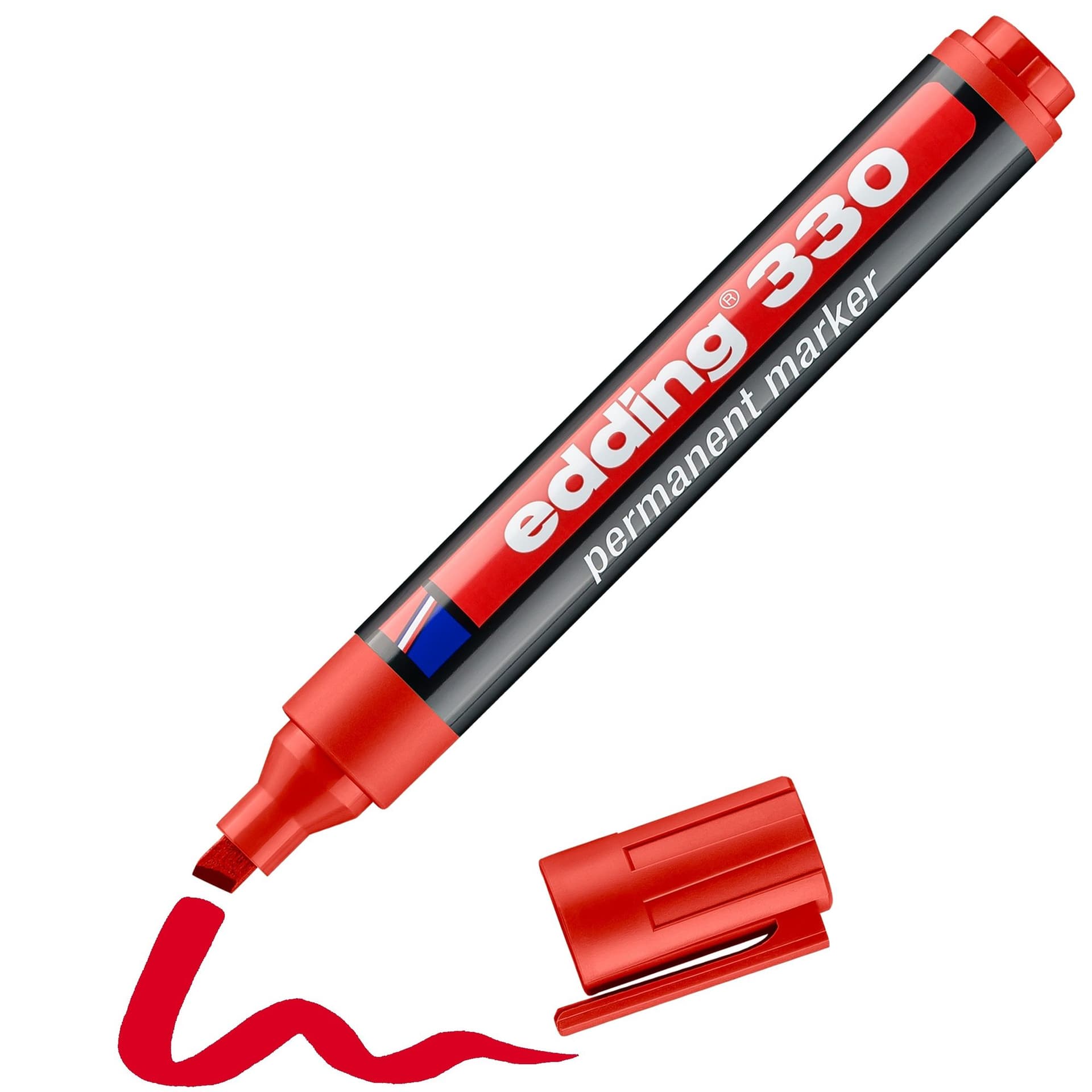 Viltstift edding 330 schuin 1.5-5mm rood 2