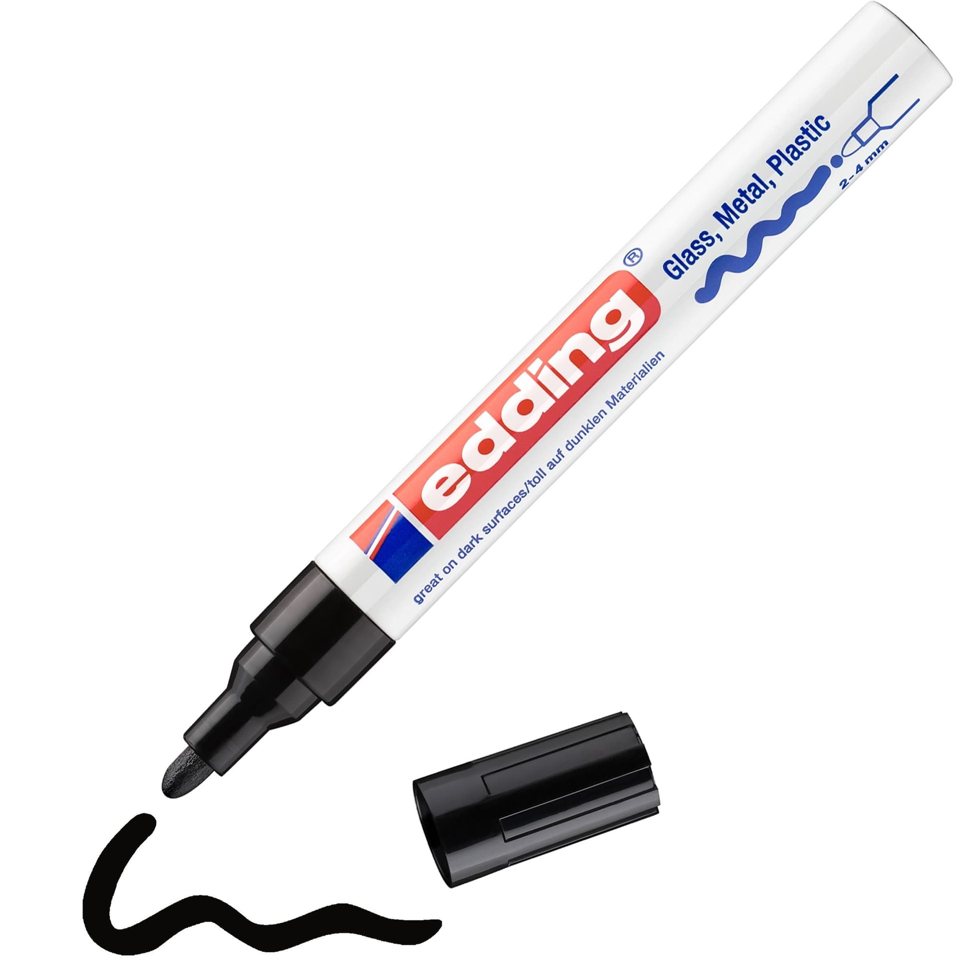 Paintmarker edding 750 op oliebasis 2-4mm creatief zwart 2