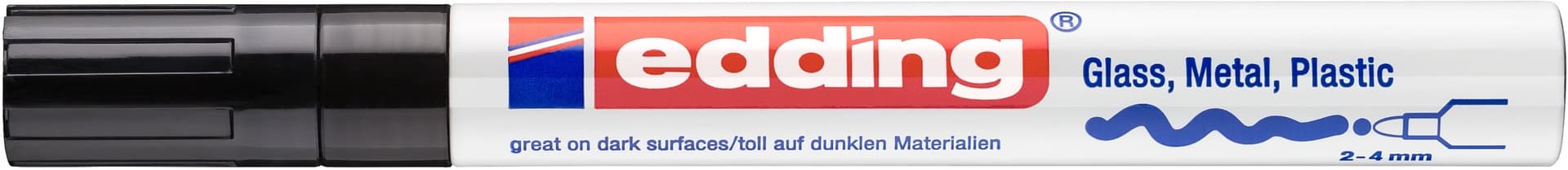 Paintmarker edding 750 op oliebasis 2-4mm creatief zwart 3