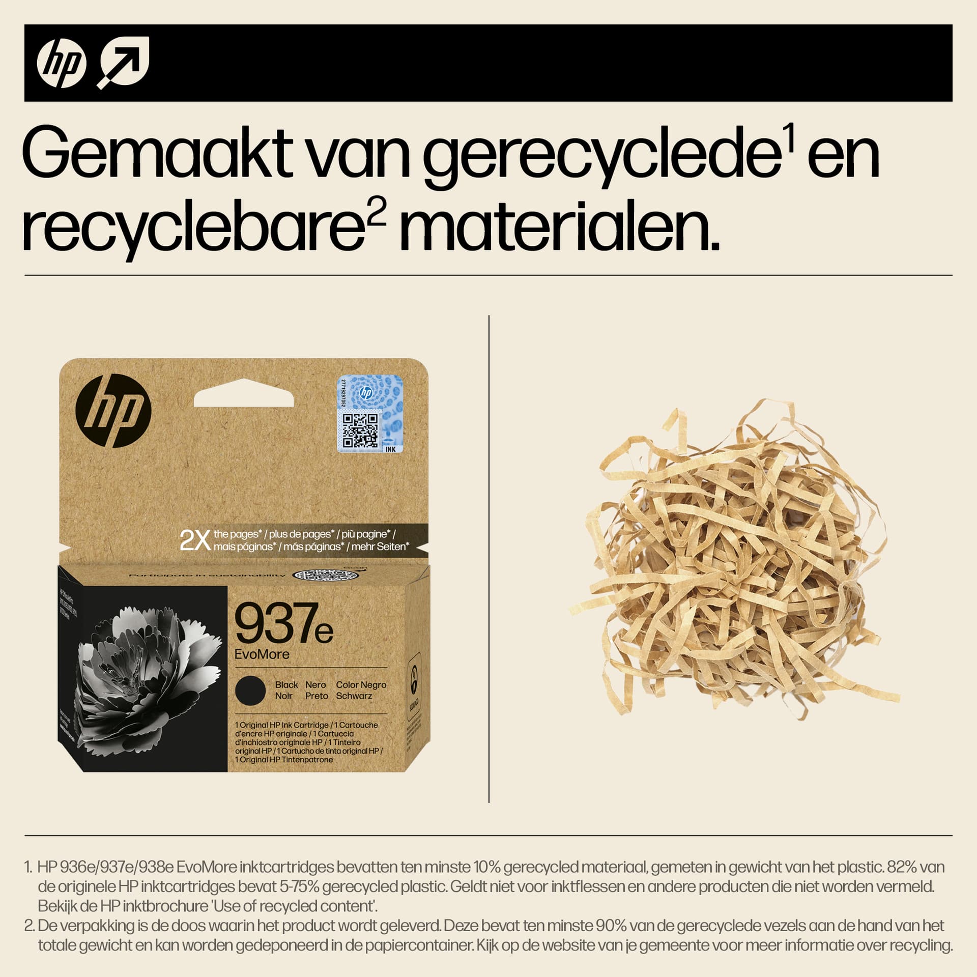 Inktcartridge HP 4S6W9NE 937E Evomore zwart 3