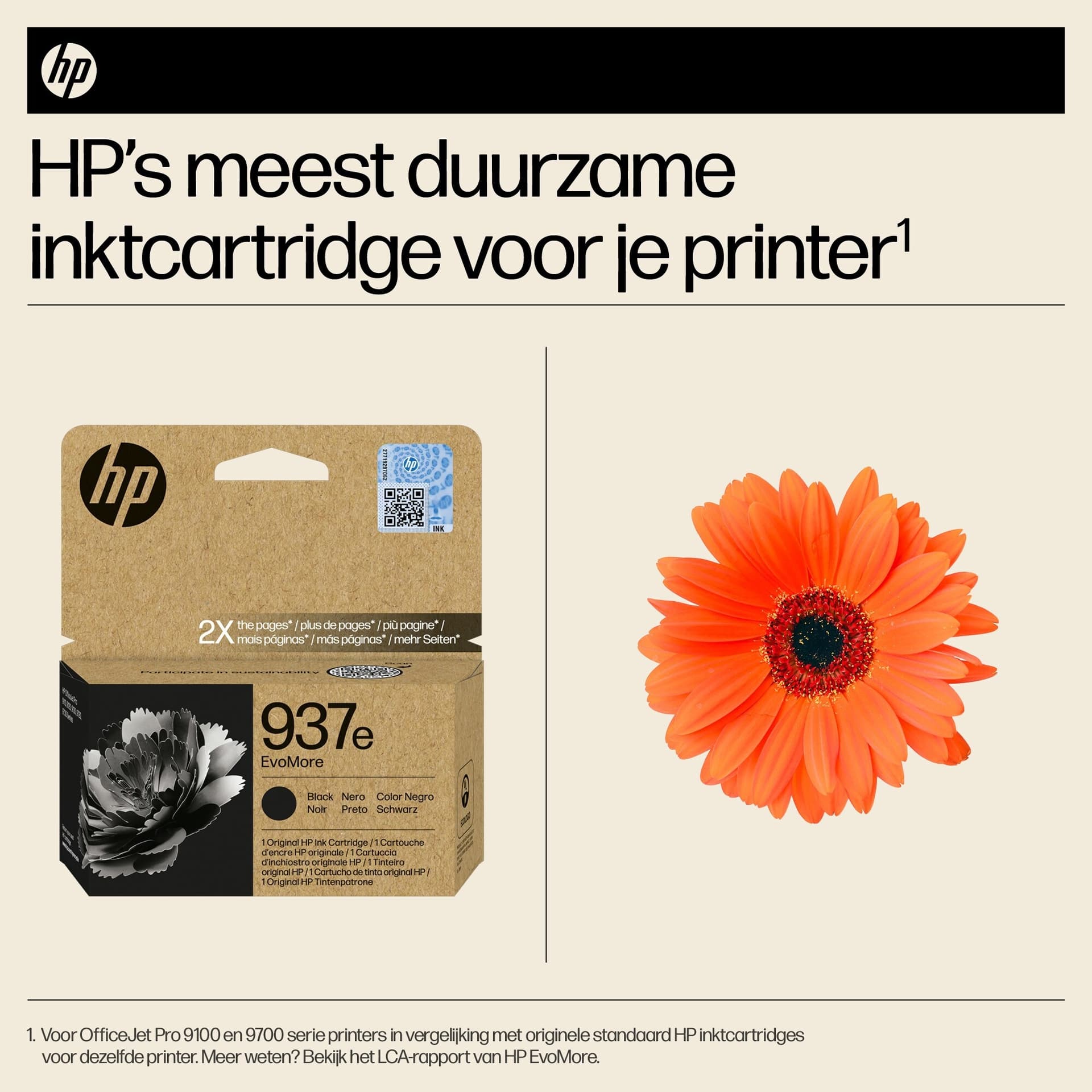 Inktcartridge HP 4S6W9NE 937E Evomore zwart 2