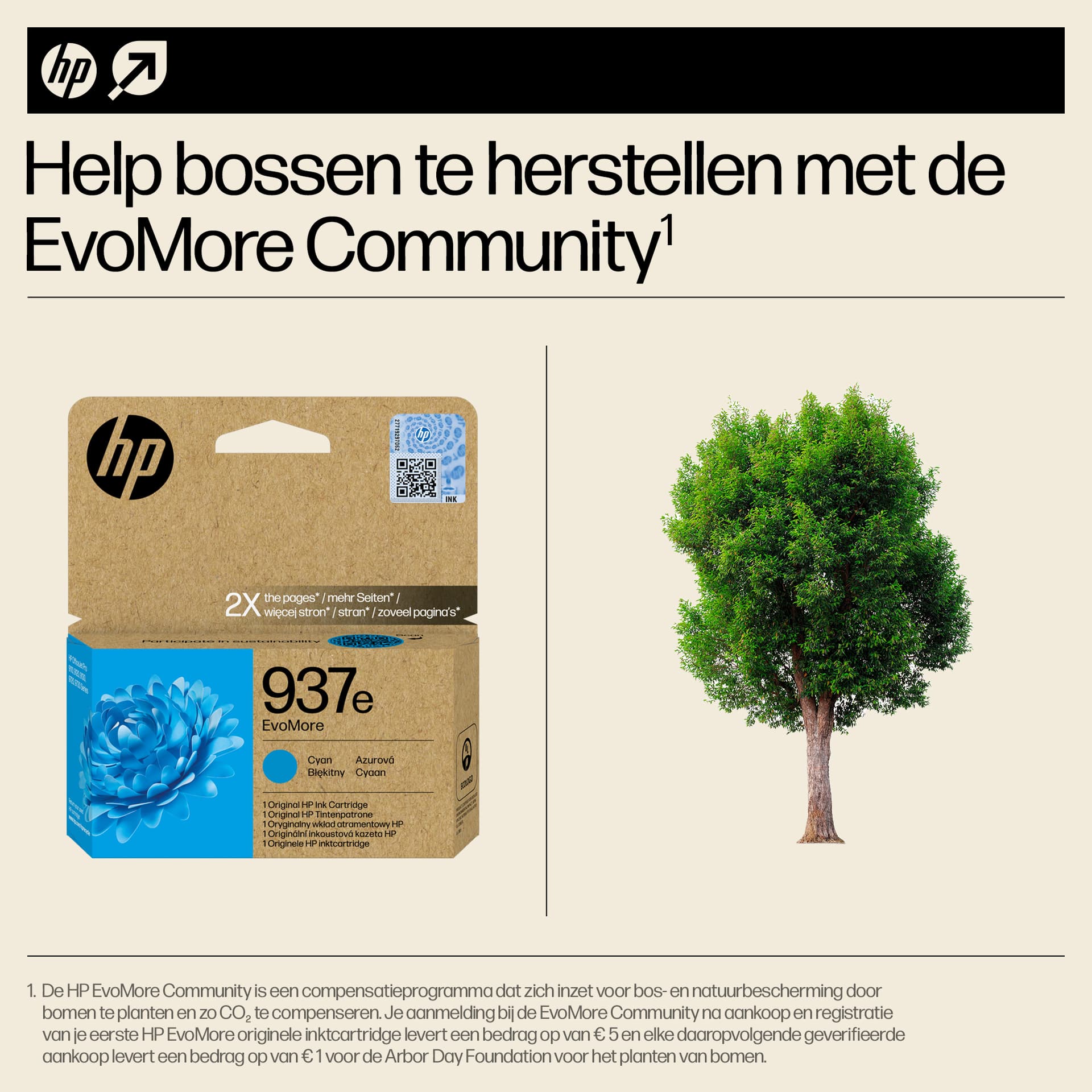 Inktcartridge HP 4S6W6NE 937E Evomore blauw 4