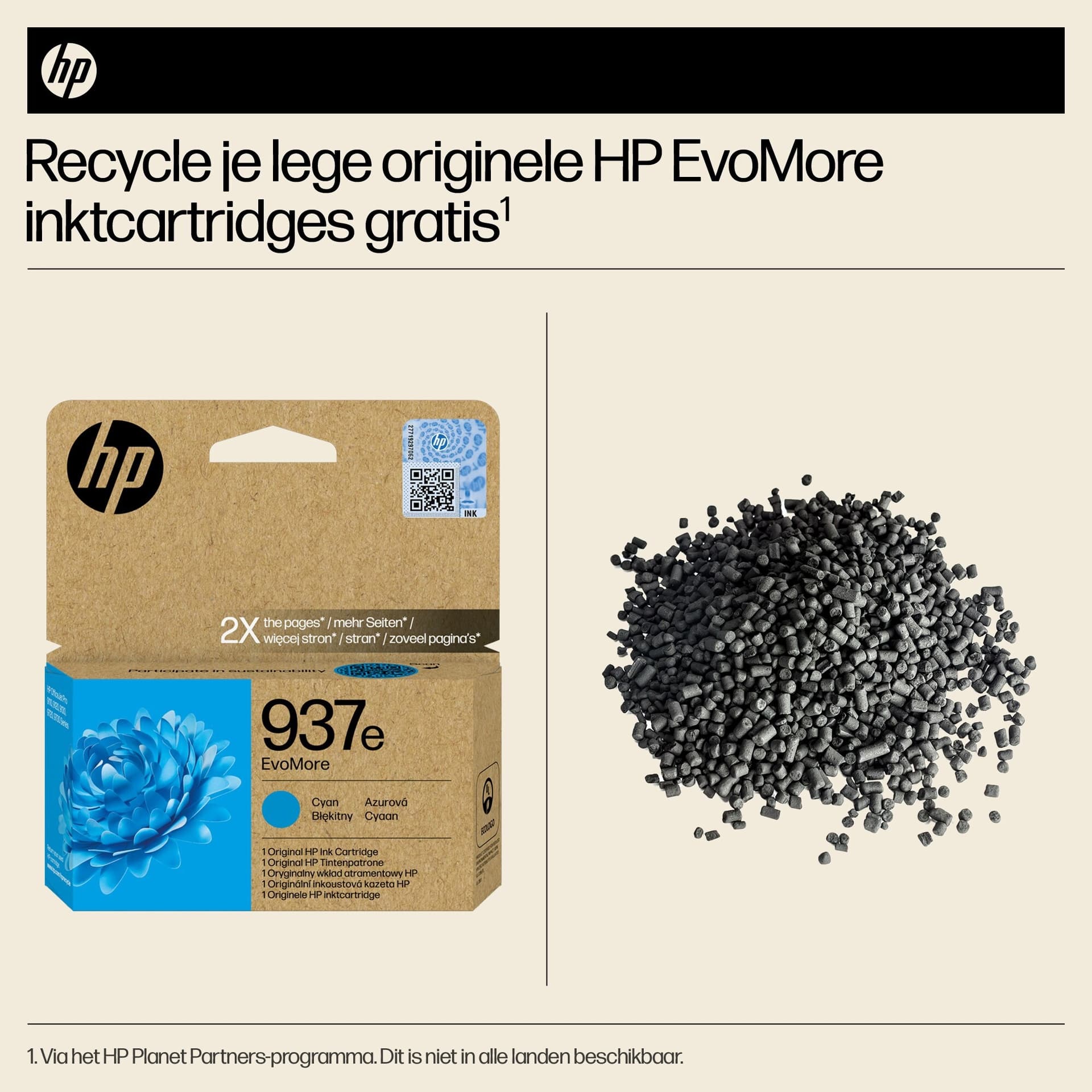 Inktcartridge HP 4S6W6NE 937E Evomore blauw 5