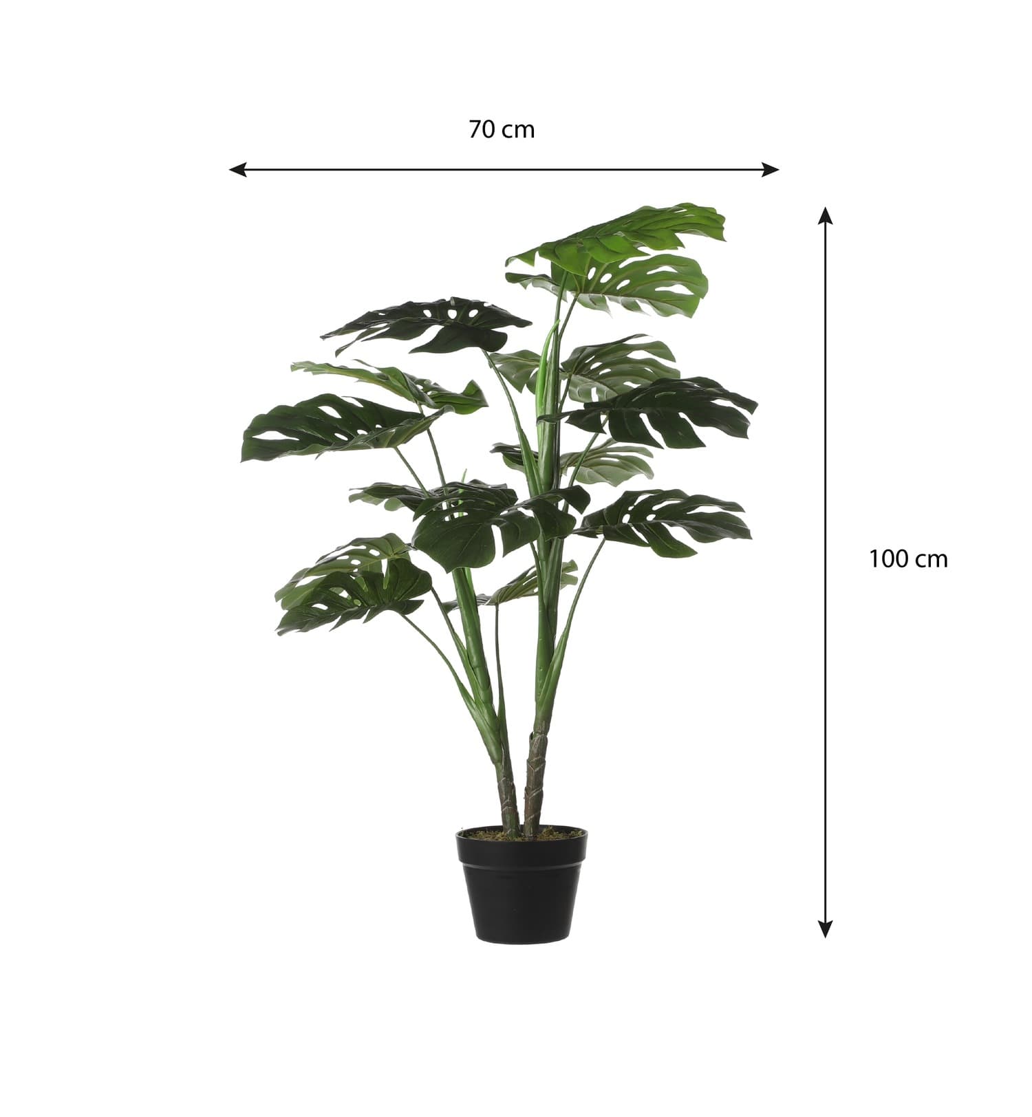 Kunstplant Mica Monstera in plastic pot 100x70cm 5