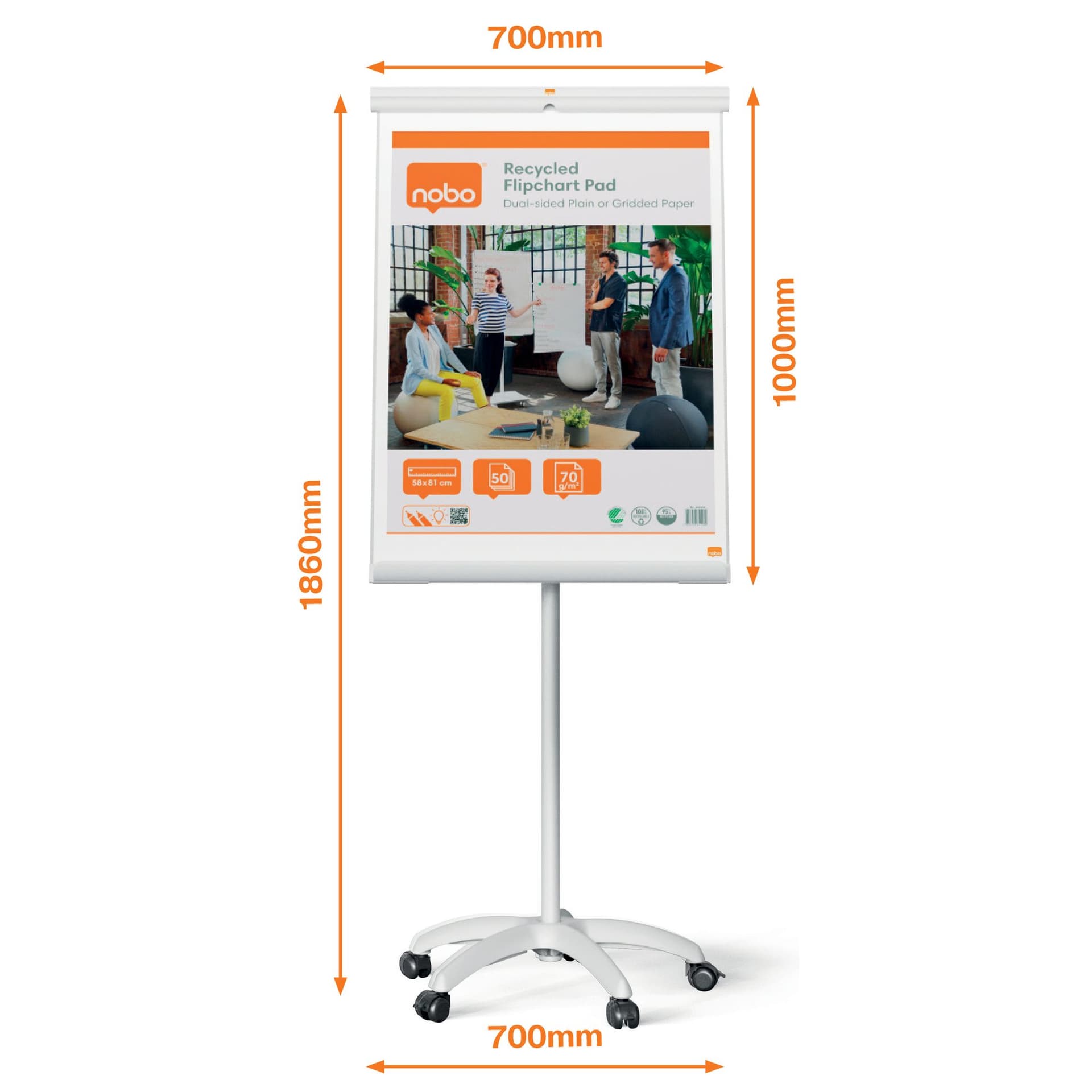 Flipover Nobo Premium Plus mobiel staal 3