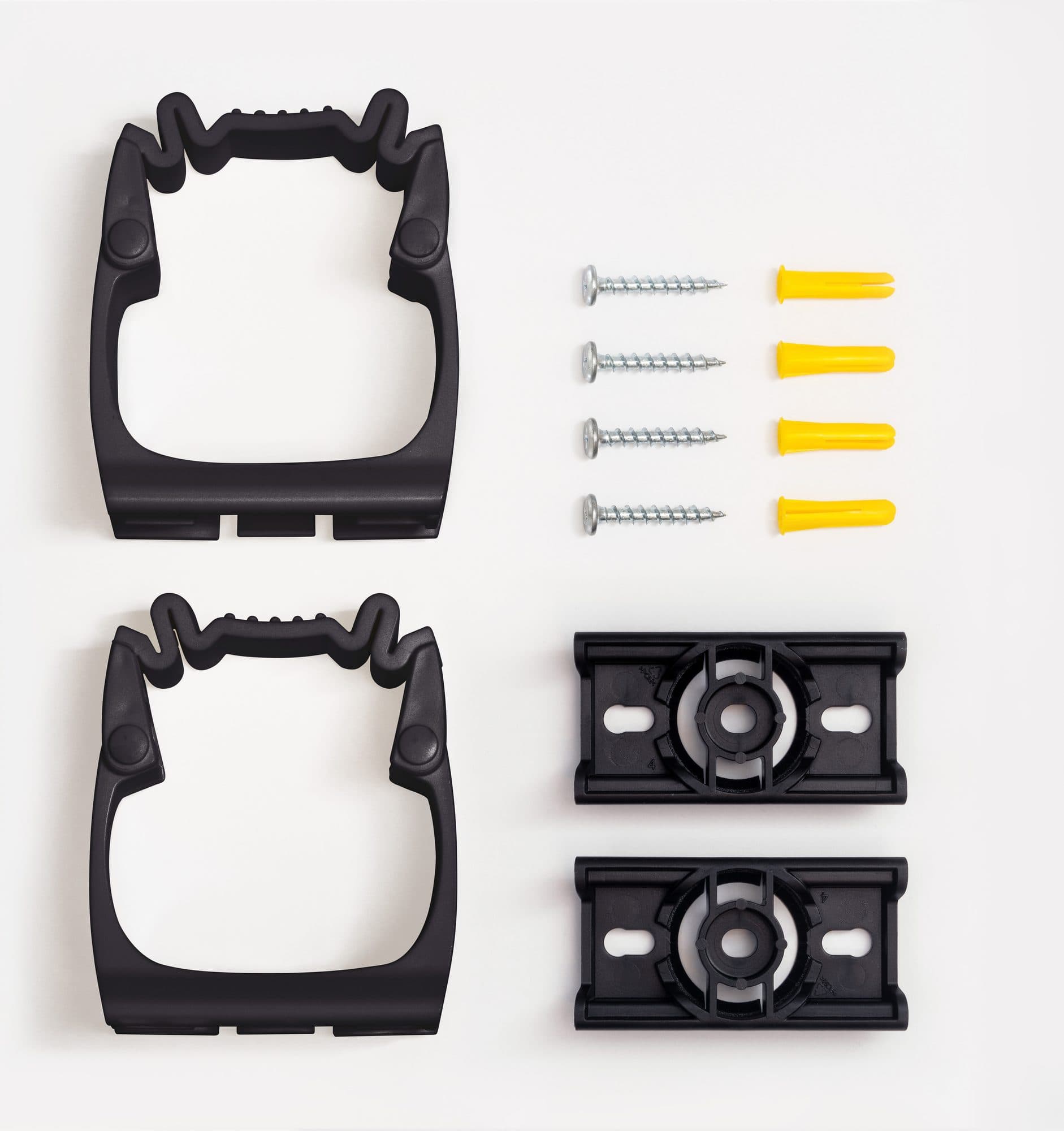 Wandhouder Toolflex One 2 klemmen met adapter ø 15/35 mm zwart 2