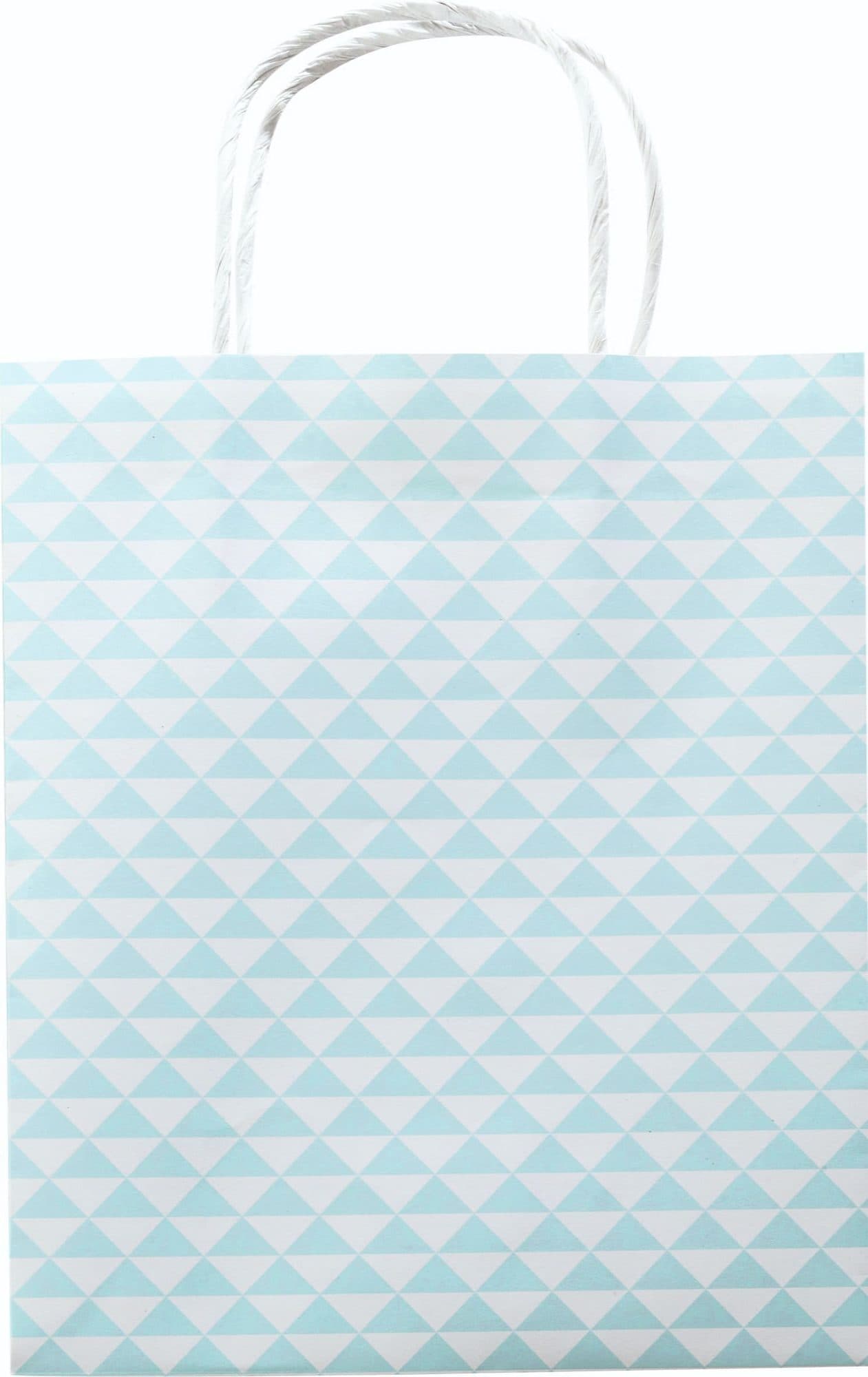 Tas met handvat Folia kraftpapier 115gr 18x21x8cm wit set à 3 dessins 3