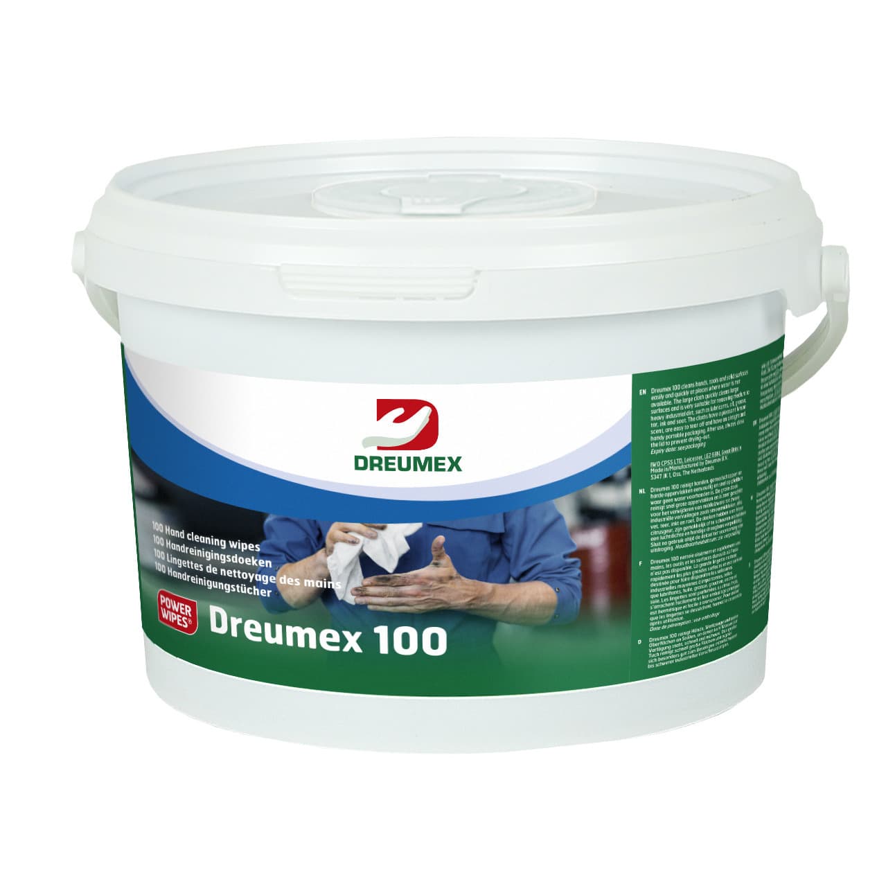 Handreinigingsdoek Dreumex 100 emmer 100 stuks wit 2