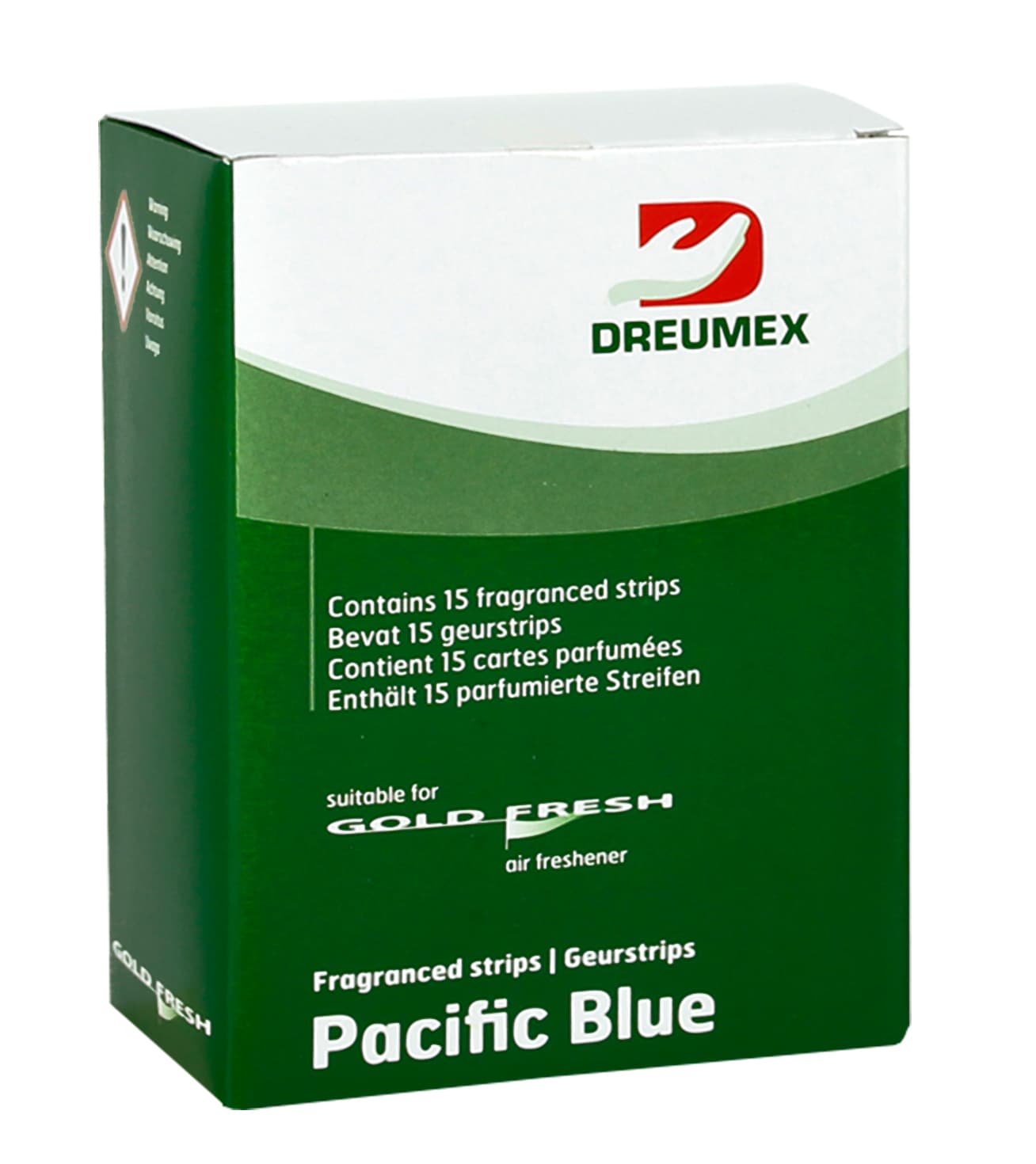 Luchtverfrisser Dreumex Gold Fresh Pacific Blue 15 strips 2