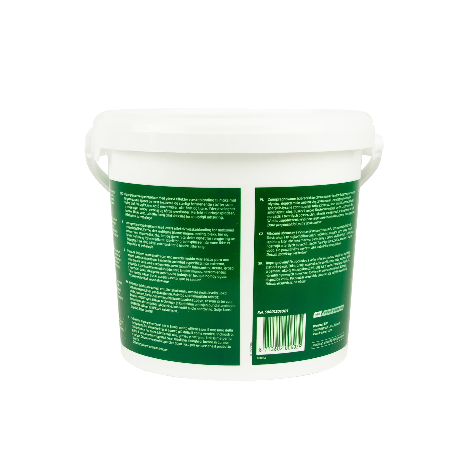 Reinigingsdoek Dreumex Expert Wipes emmer 130 stuks wit 4