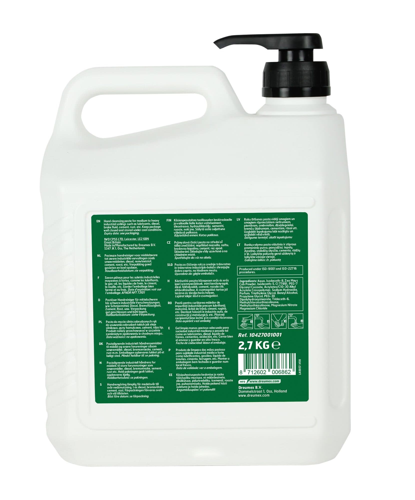 Handreiniger Dreumex Special met pomp 2.7kg 3