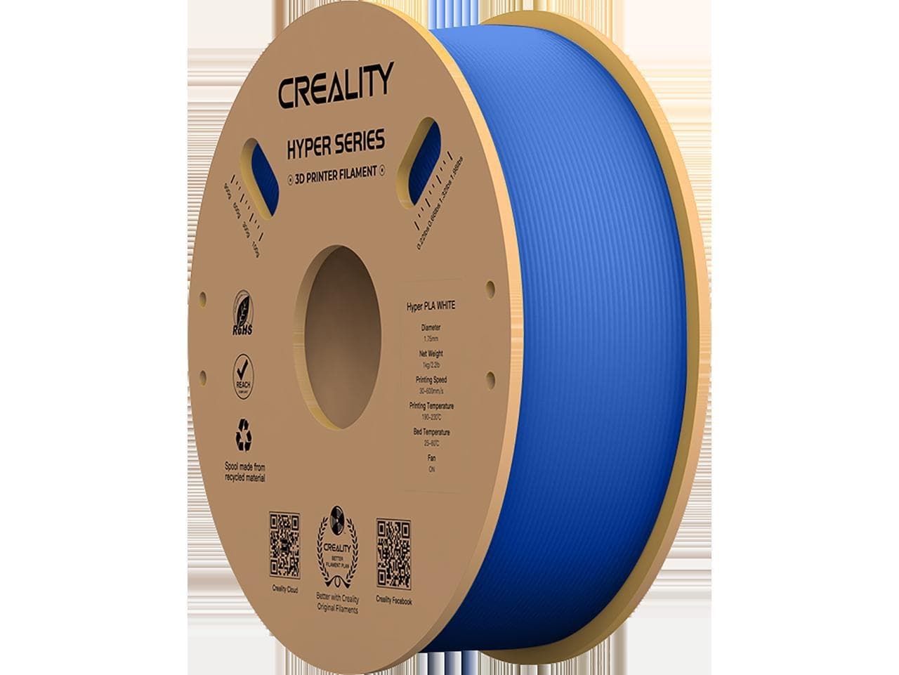 3D Filament Creality Hyper PLA 1.75mm blauw 1kg