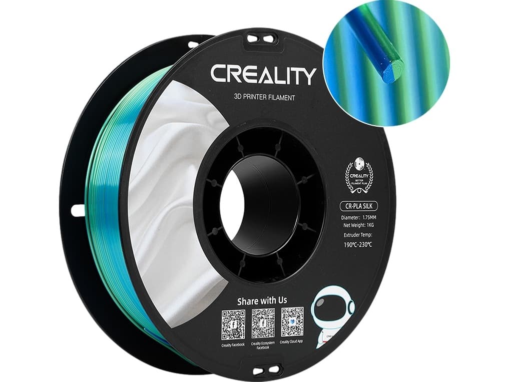 3D Filament Creality PLA 1.75mm blauw groen 1kg