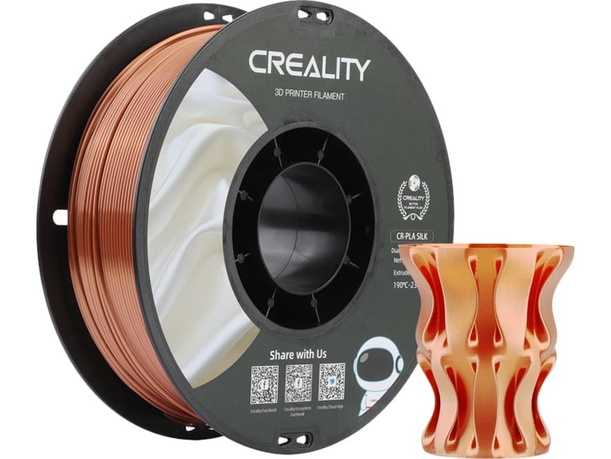 3D Filament Creality PLA 1.75mm Silk rood koper 1kg