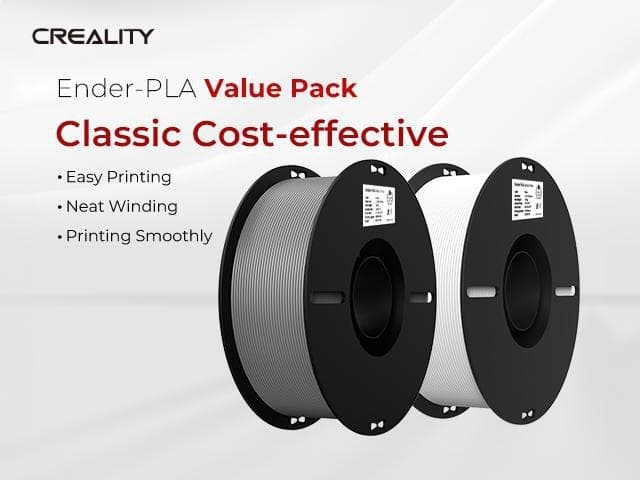 3D Filament Creality PLA 1.75mm wit + grijs 1kg