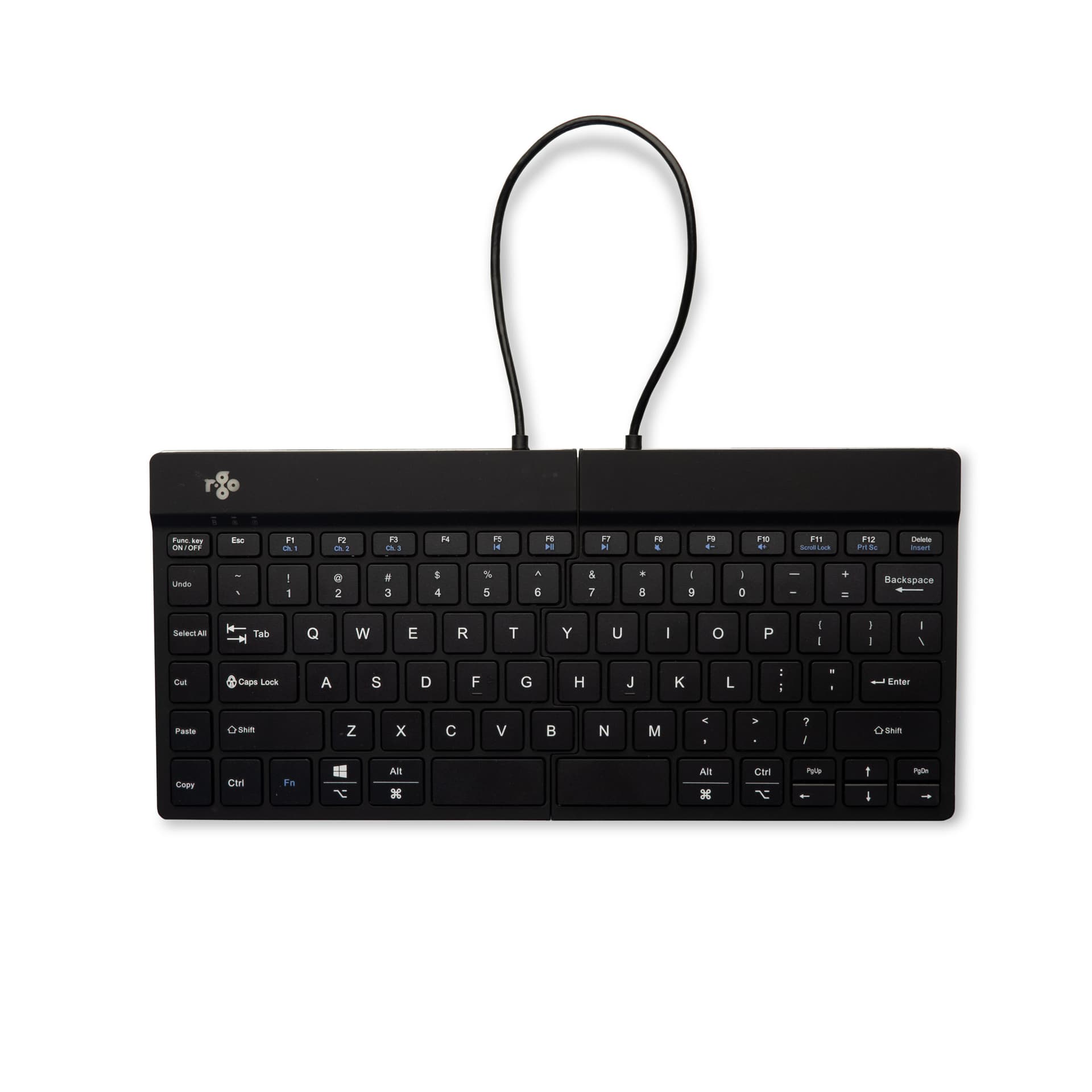 Toetsenbord R-Go Split Break QWERTY WL zwart 2