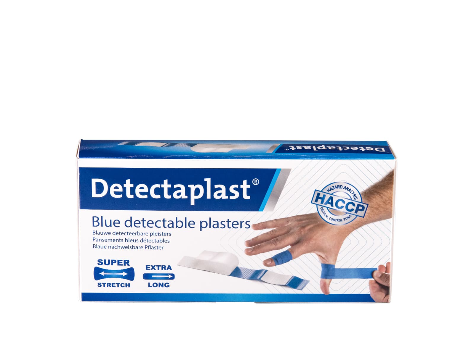 Elastische blauwe textielpleister Detectaplast 180x20mm 100 stuks 2
