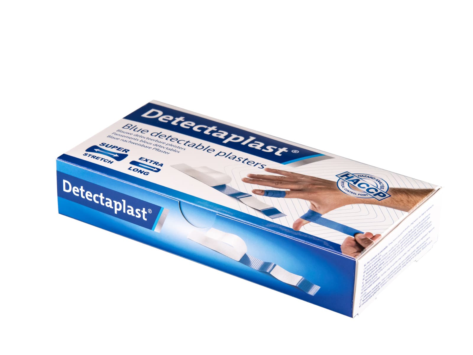 Elastische blauwe textielpleister Detectaplast 180x20mm 100 stuks 3
