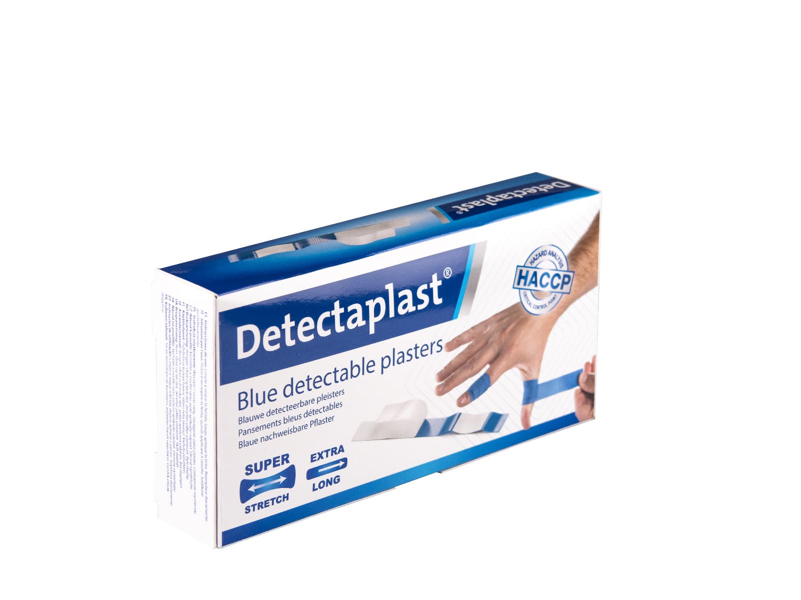 Elastische blauwe textielpleister Detectaplast 180x20mm 100 stuks 4