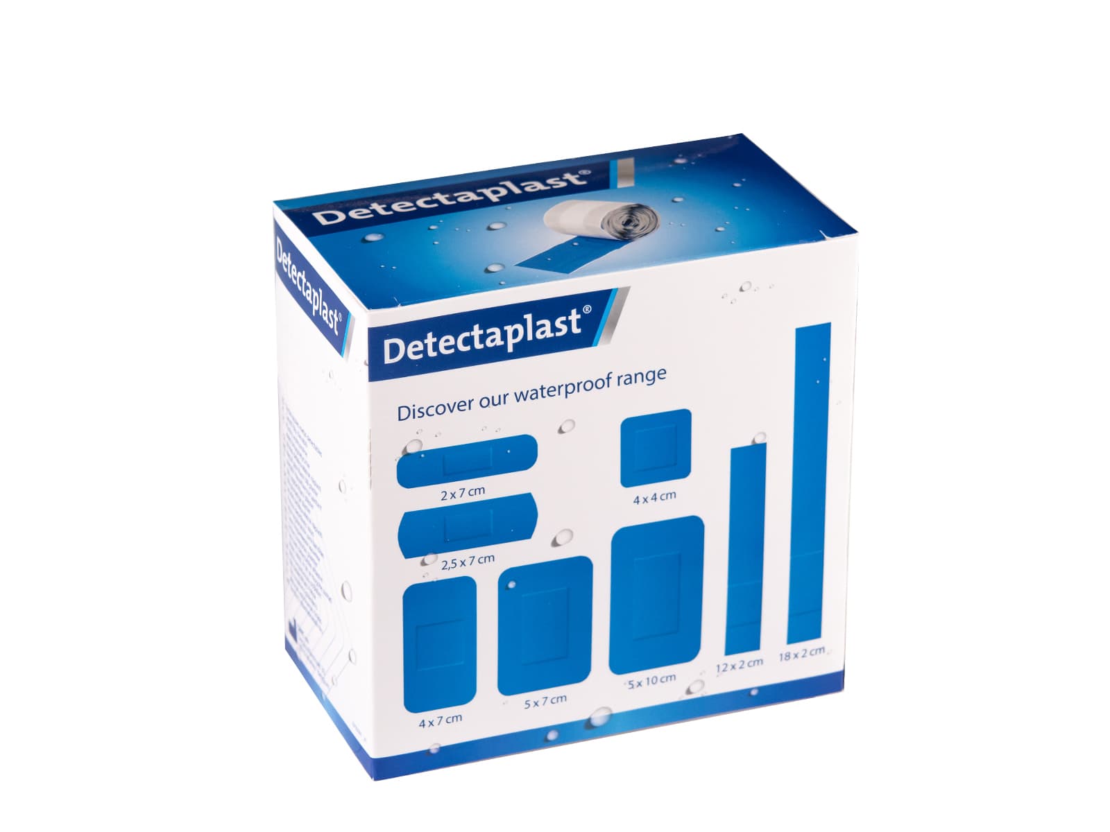 Waterafstotende blauwe pleister Detectaplast 6cmx5m 4