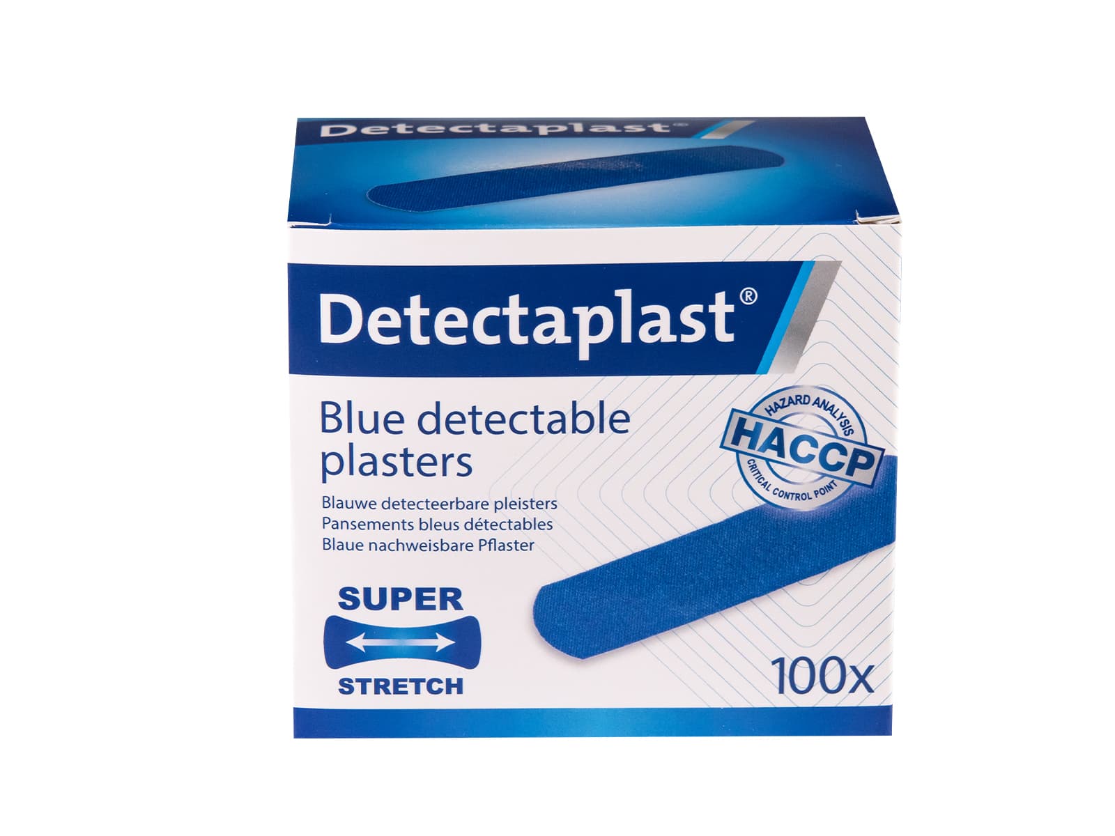 Elastische blauwe textielpleister Detectaplast 19x72mm 100 stuks 2