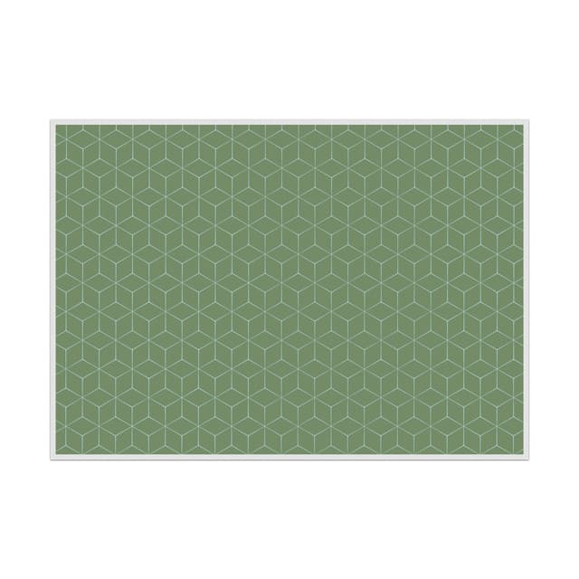 Placemat IEZZY hexagon groen 6 stuks