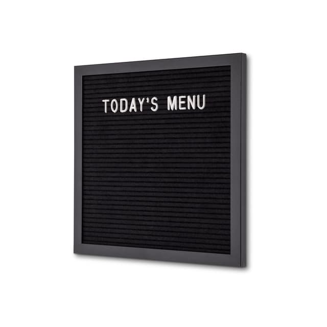Letterbord IEZZY 30x30cm zwart hout 2