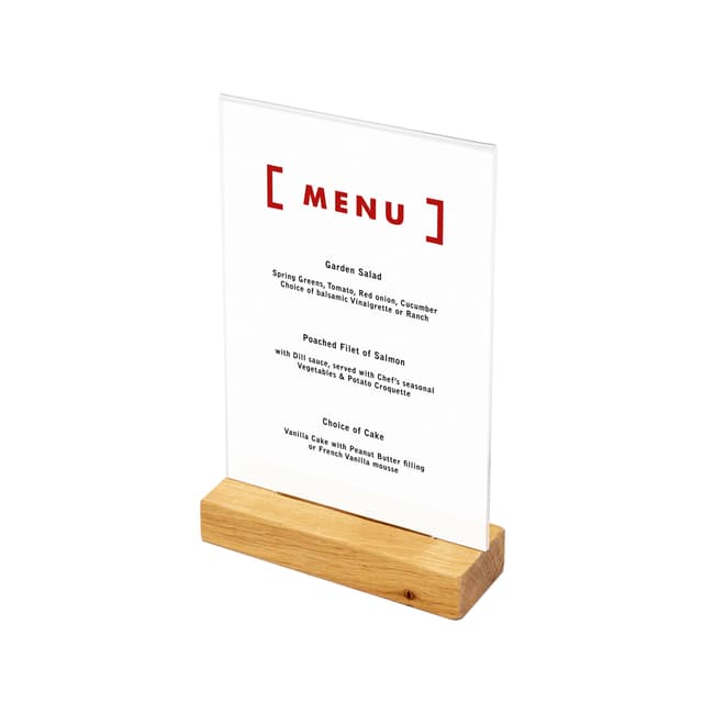 Menukaarthouder IEZZY T tafeldisplay A5 hout 2