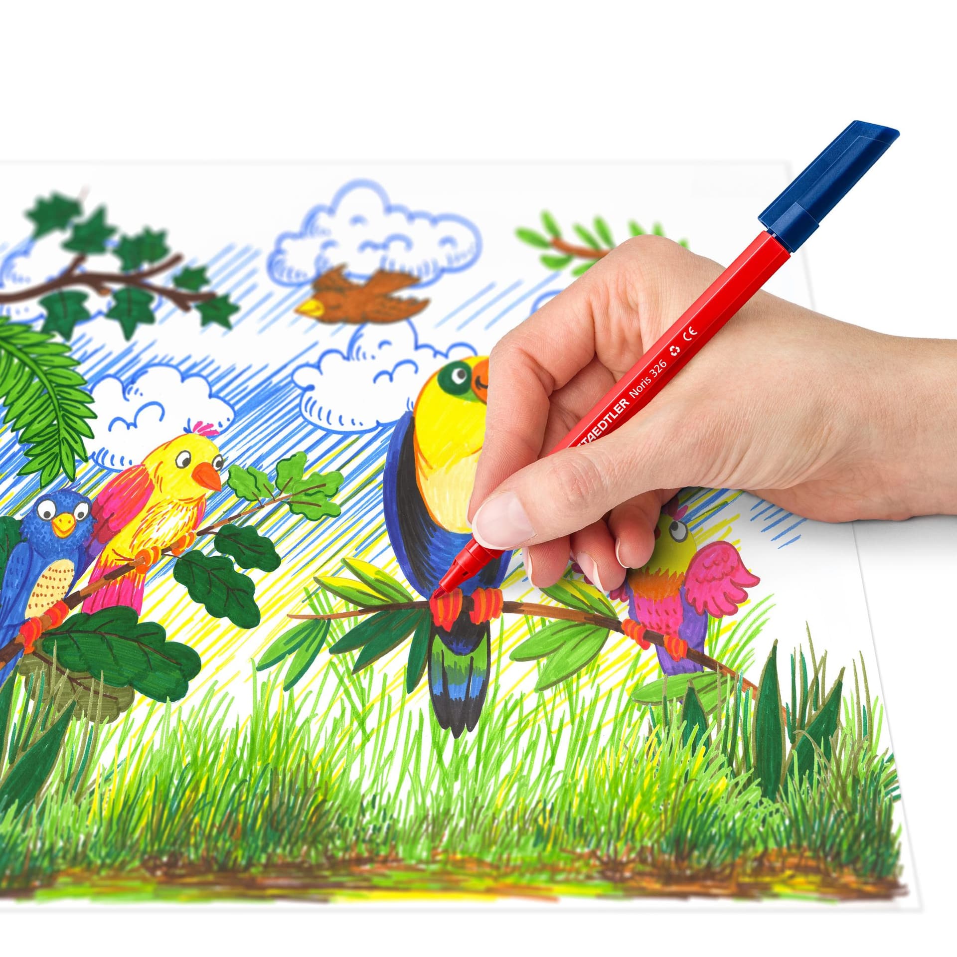Kleurstift Staedtler Noris 326 kartonnen etui 10 kleuren 6
