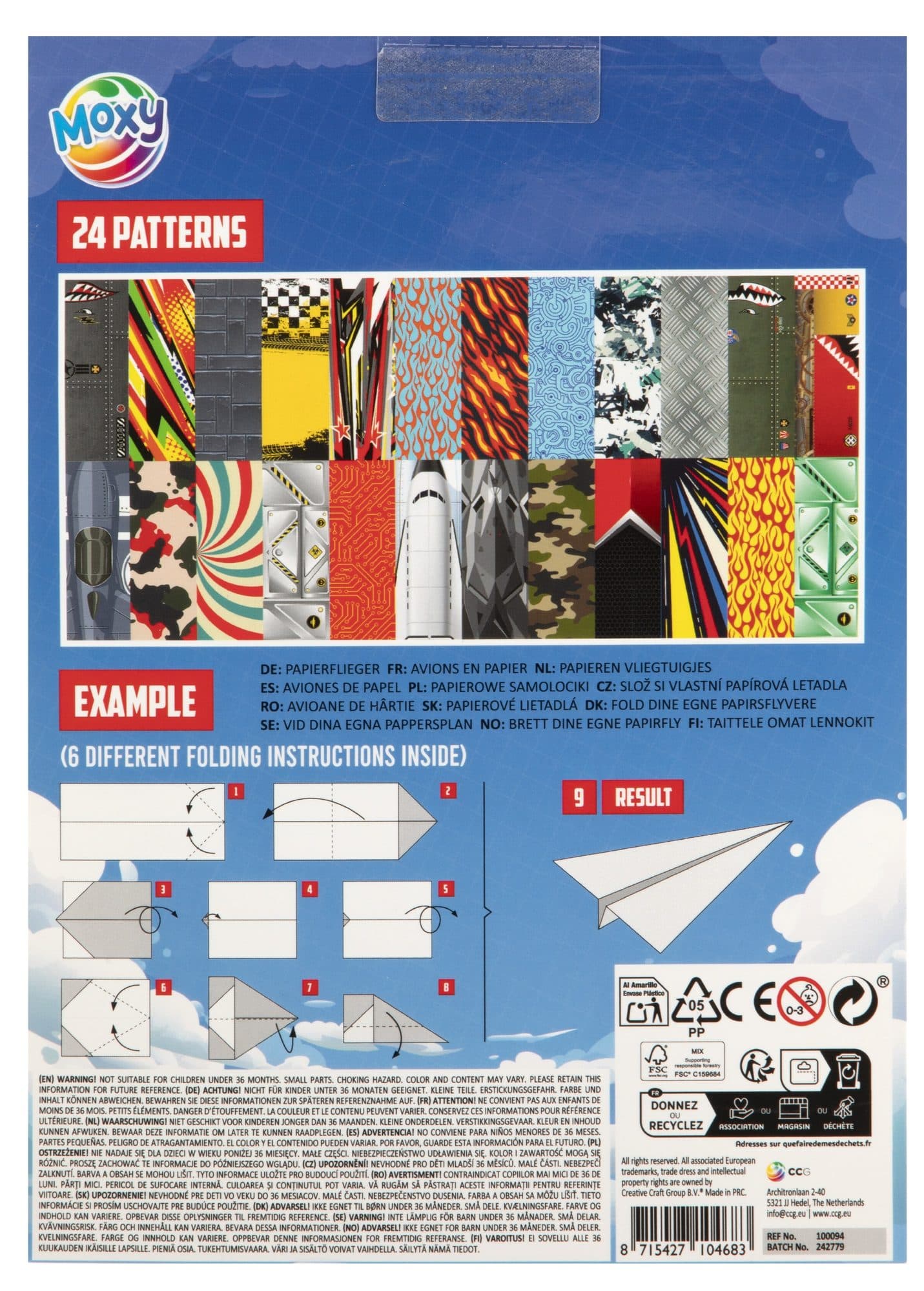 Fold your own Paper Planes block 24 sheet 25x18cm 2