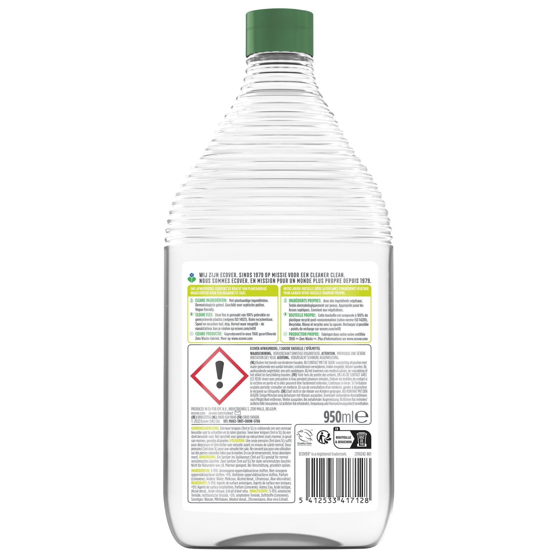 Afwasmiddel Ecover citroen & aloë vera fles 950ml 2