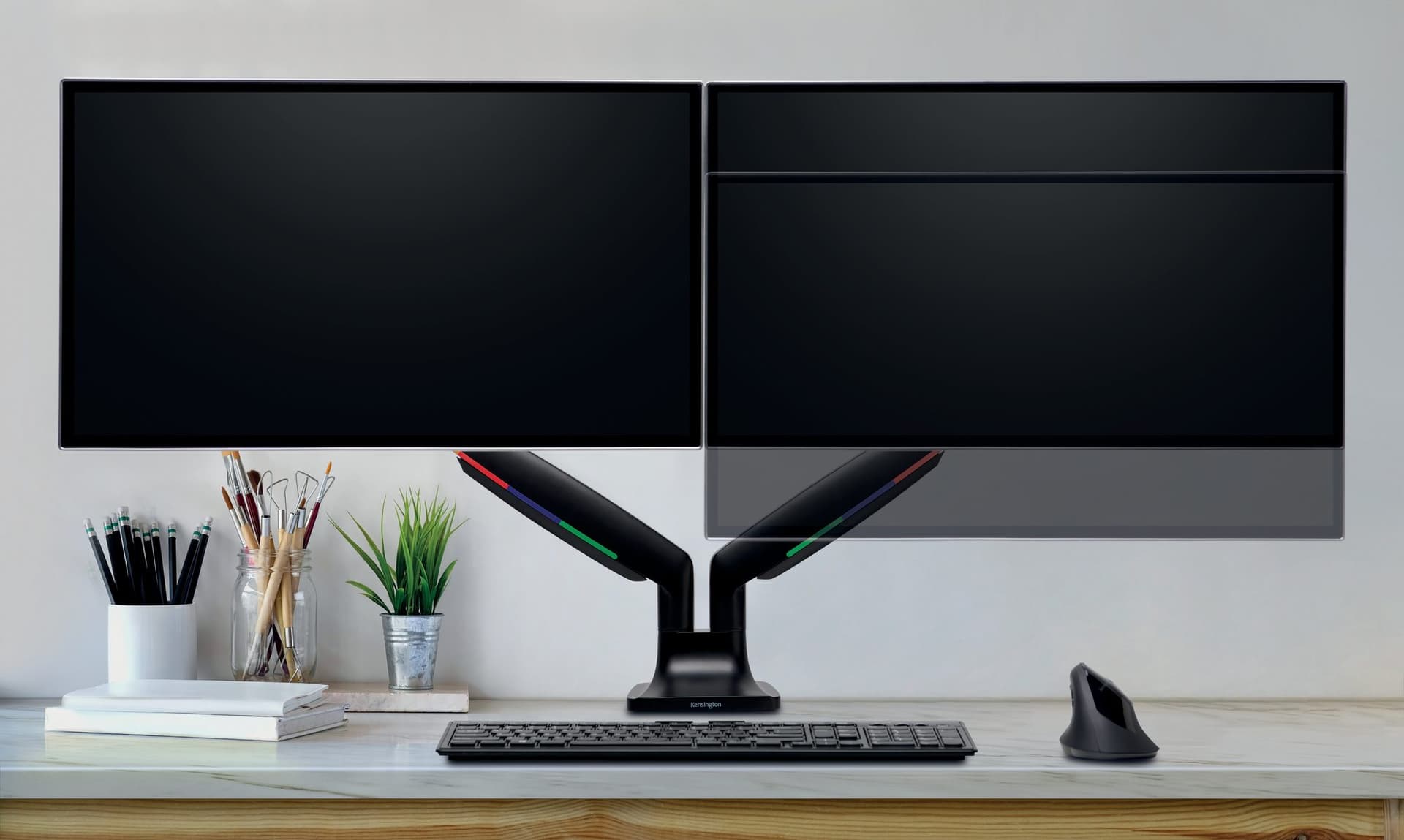 Monitorarm Kensington One-touch in hoogte verstelbaar dubbel 4