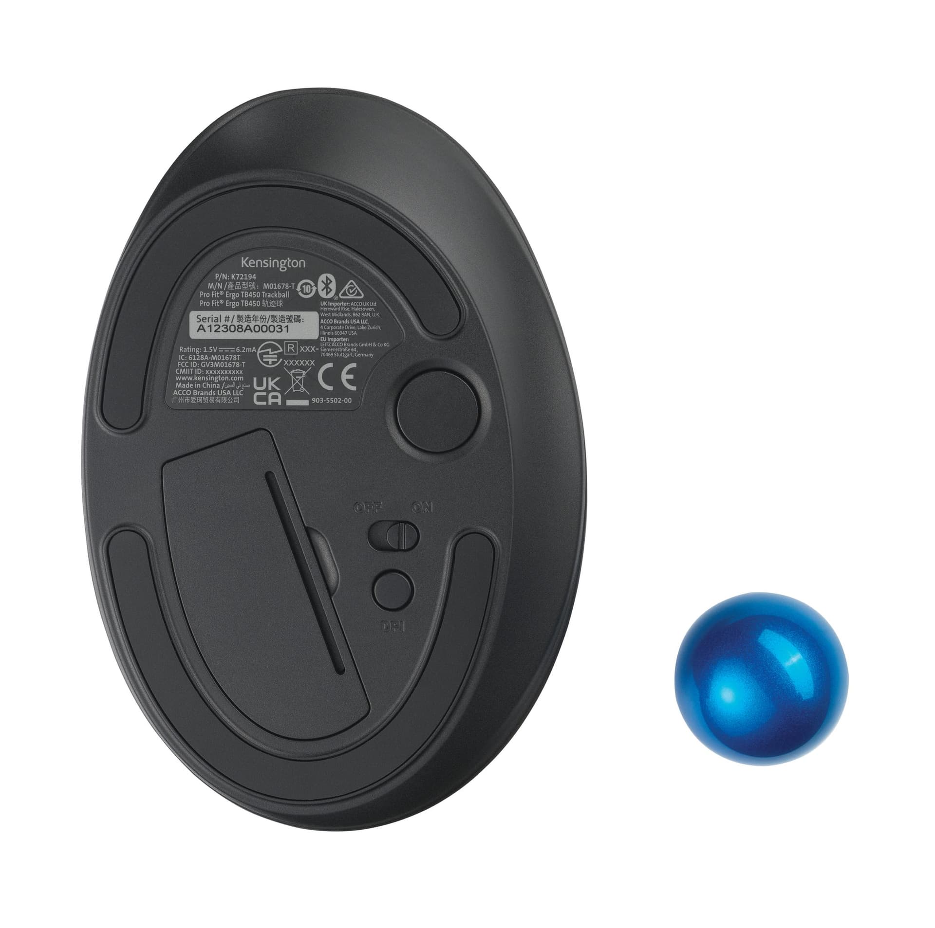 Muis Kensington Trackball EQ TB450 5