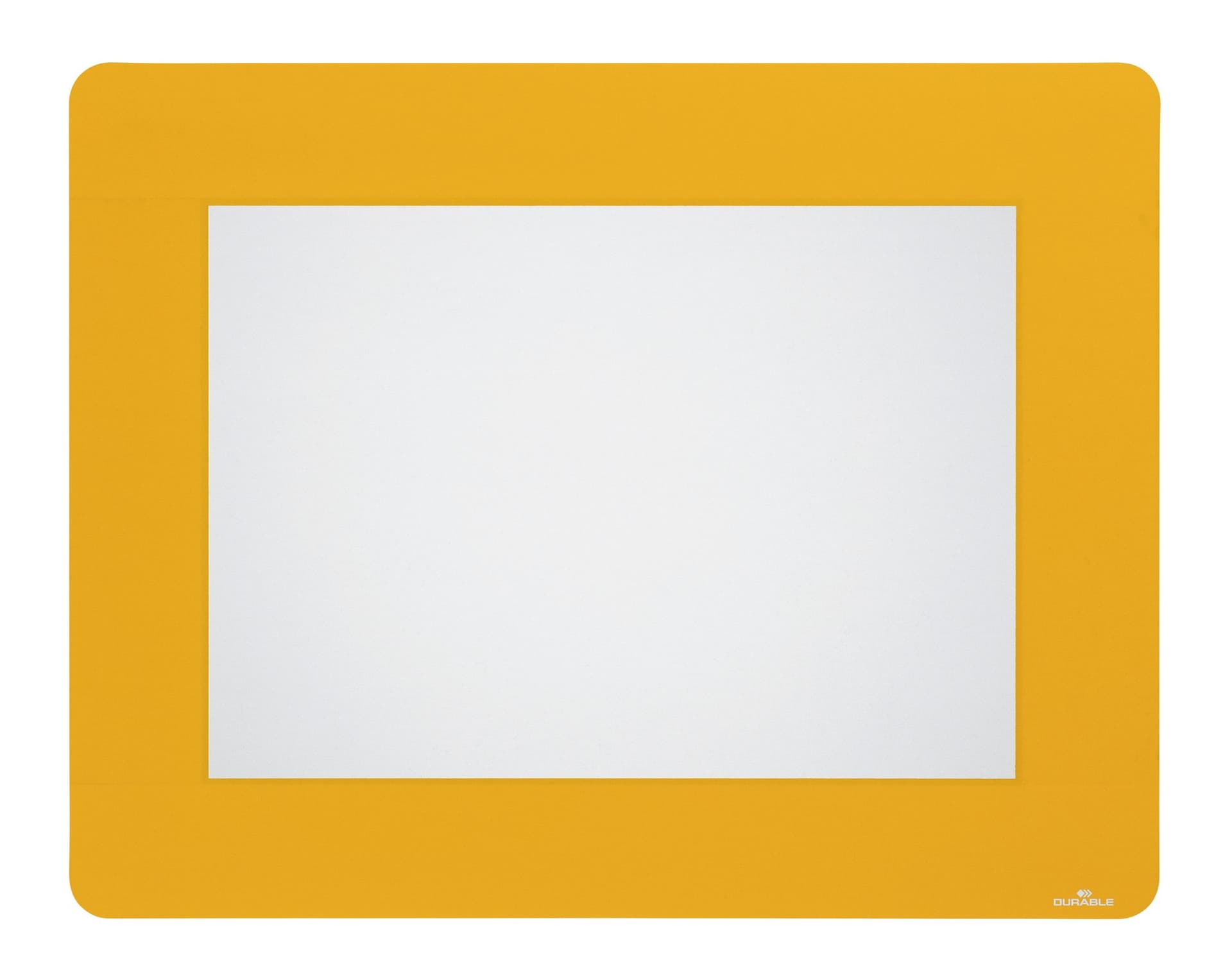 Vloersticker Durable kader voor A4 documenten verwijderbaar geel 10 stuks