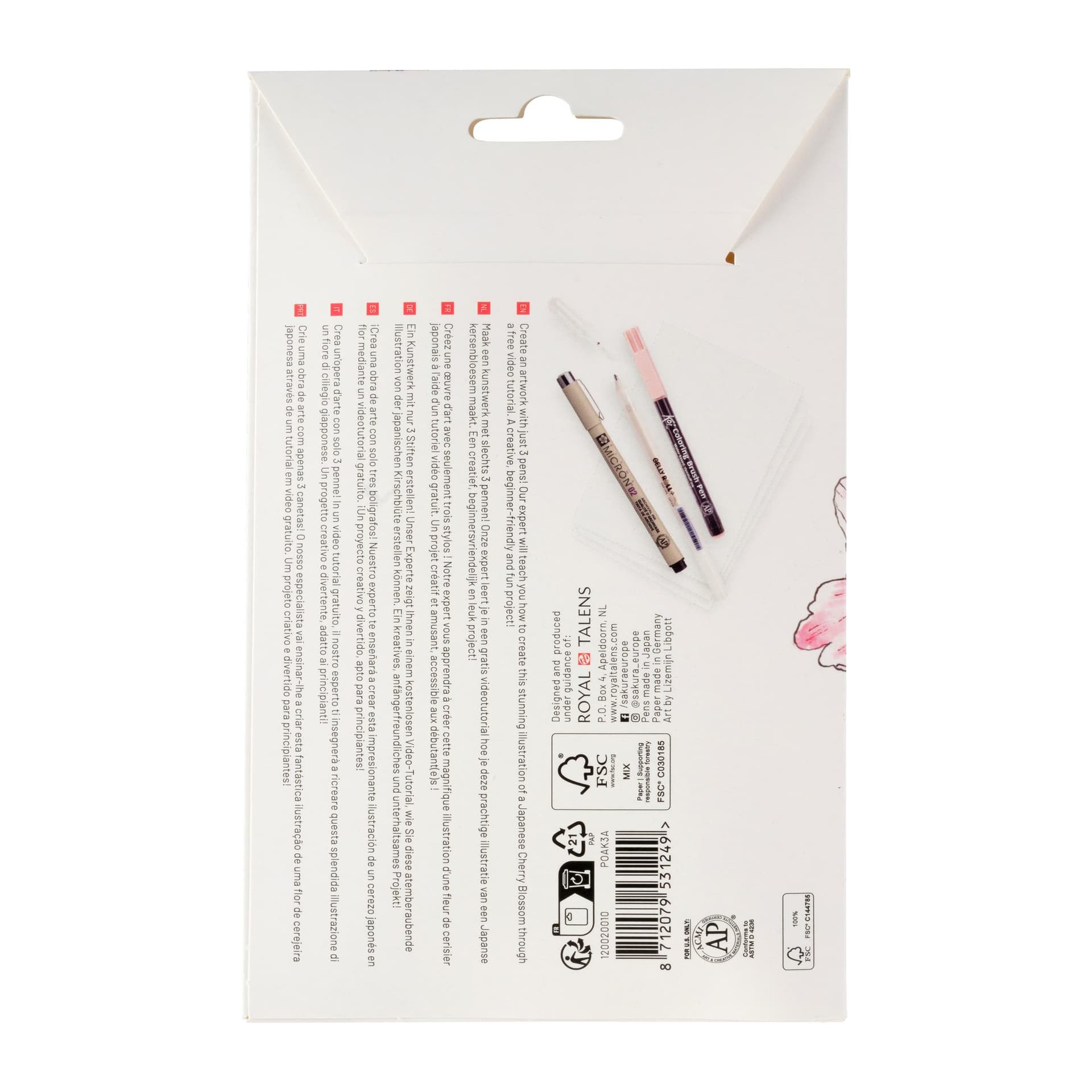 Tekenset Sakura Creative Kit Cherry Blossom 6 stuks 4