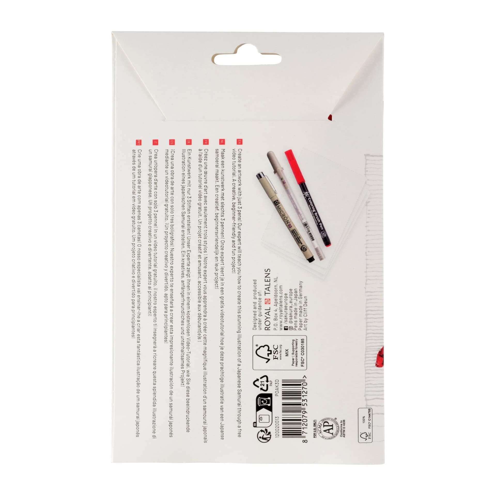 Tekenset Sakura Creative Kit Samurai 6 stuks 4