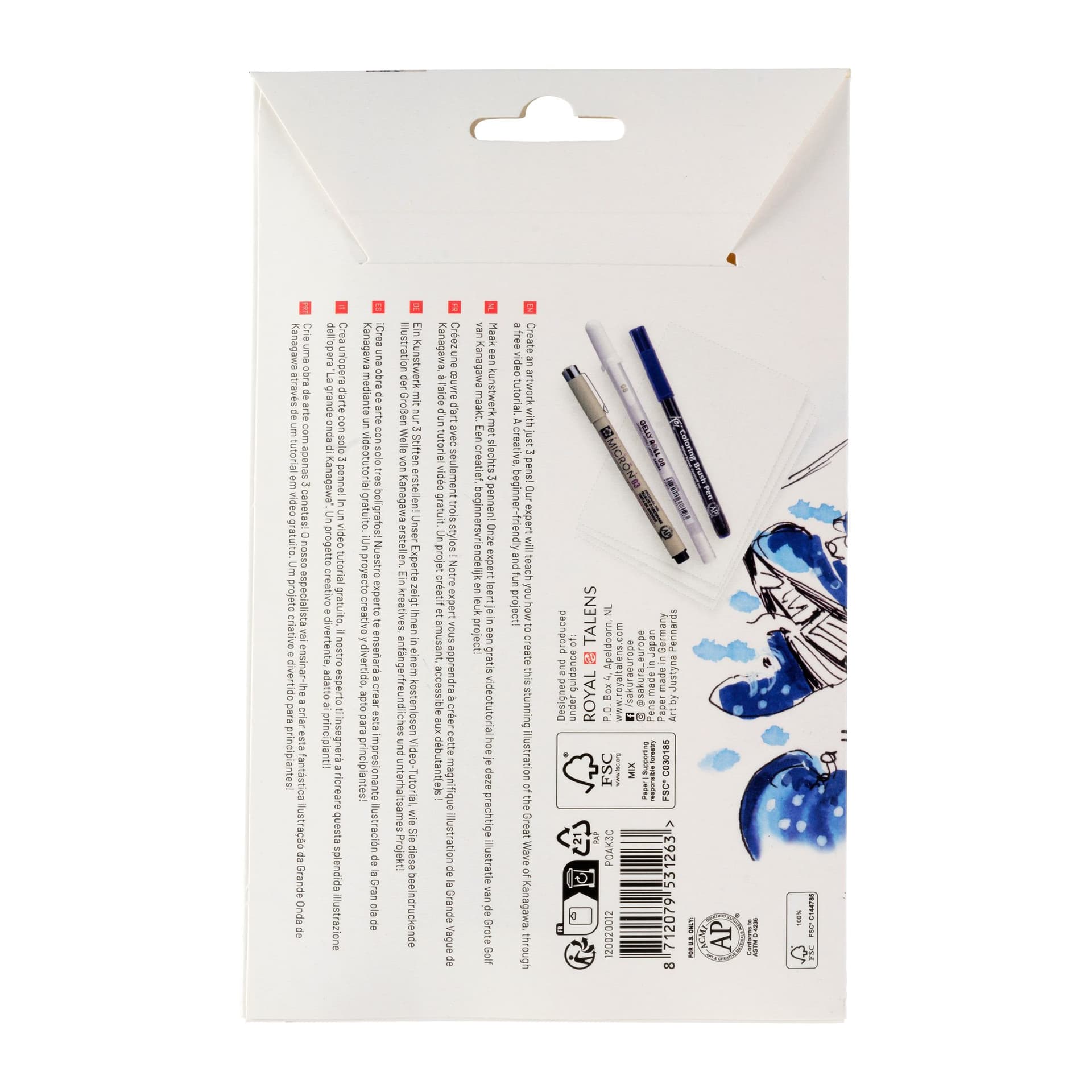 Tekenset Sakura Creative Kit Kanagawa 6 stuks 4