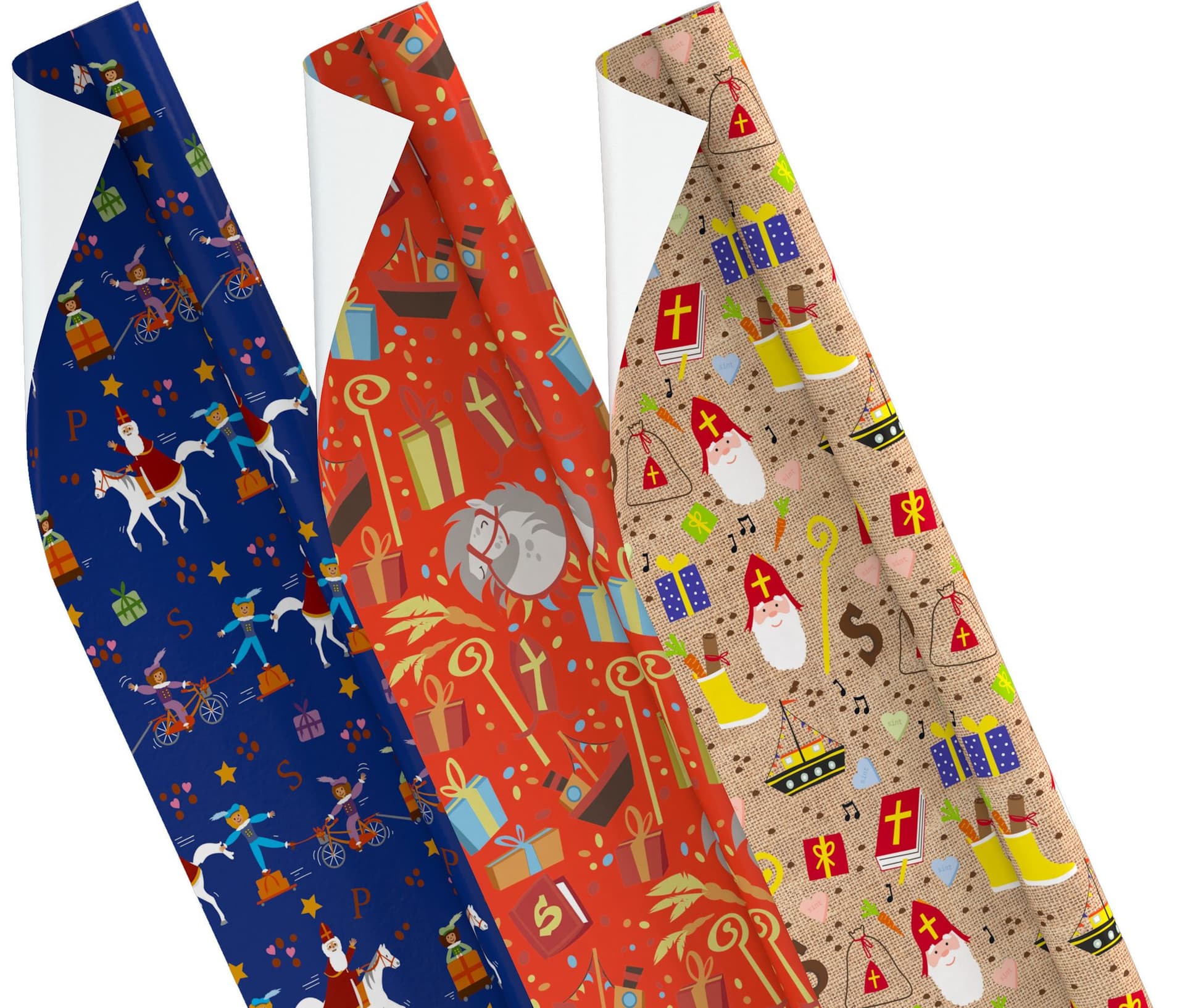 Inpakpapier Sinterklaas 300x100cm assorti 2