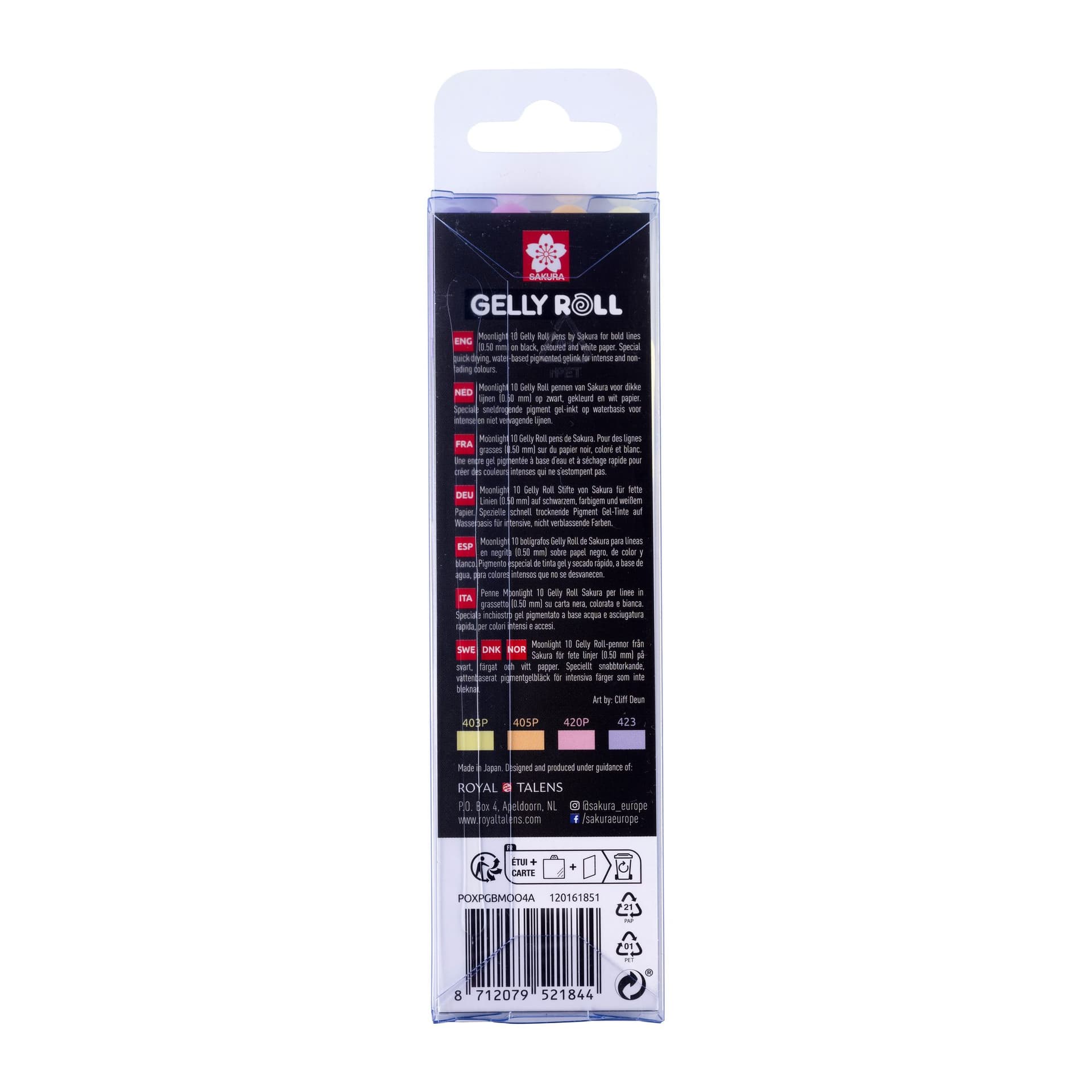 Gelschrijver Sakura Gelly Roll Moonlight 10 sunrise set à 4 kleuren 3