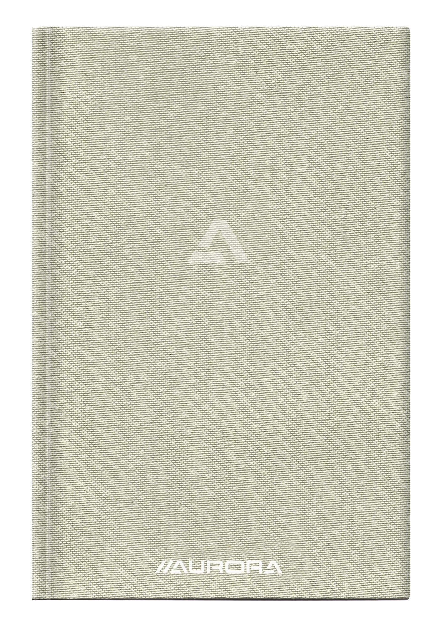 Notitieboek Aurora A5 lijn 192 pagina's 80g linnen grijs