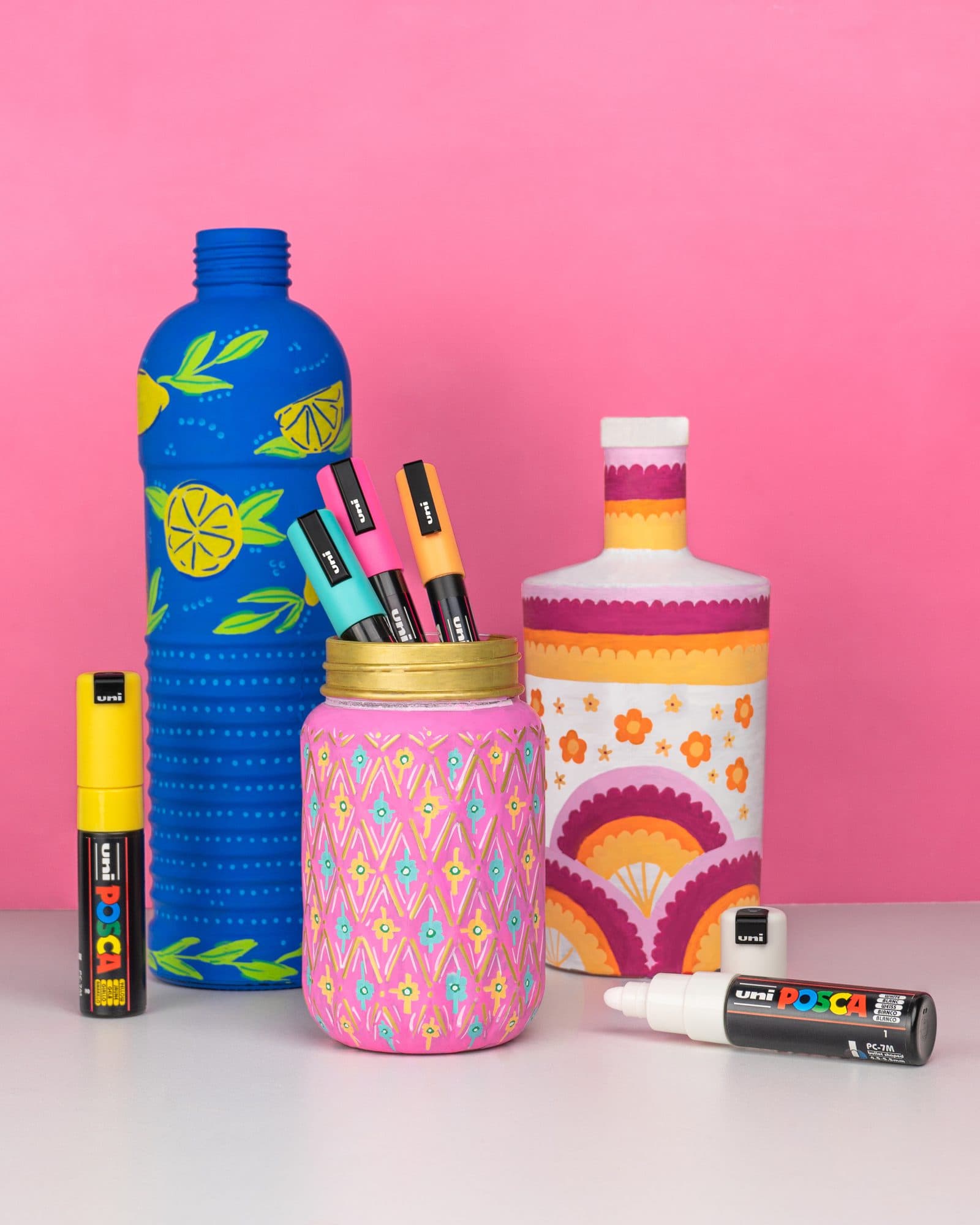 Paintmarker Uni POSCA PC8K breed schuin wit 9