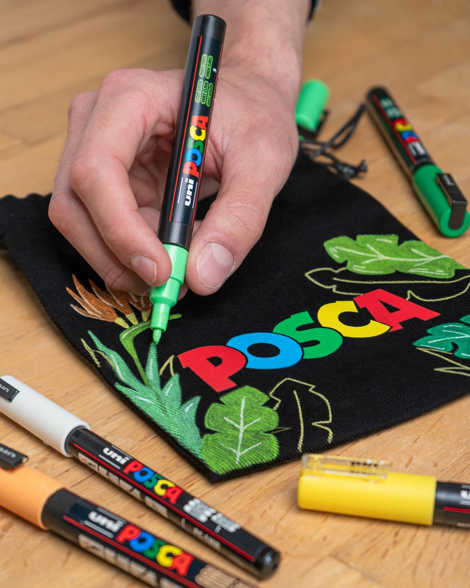 Paintmarker Uni POSCA PC8K breed schuin wit 6