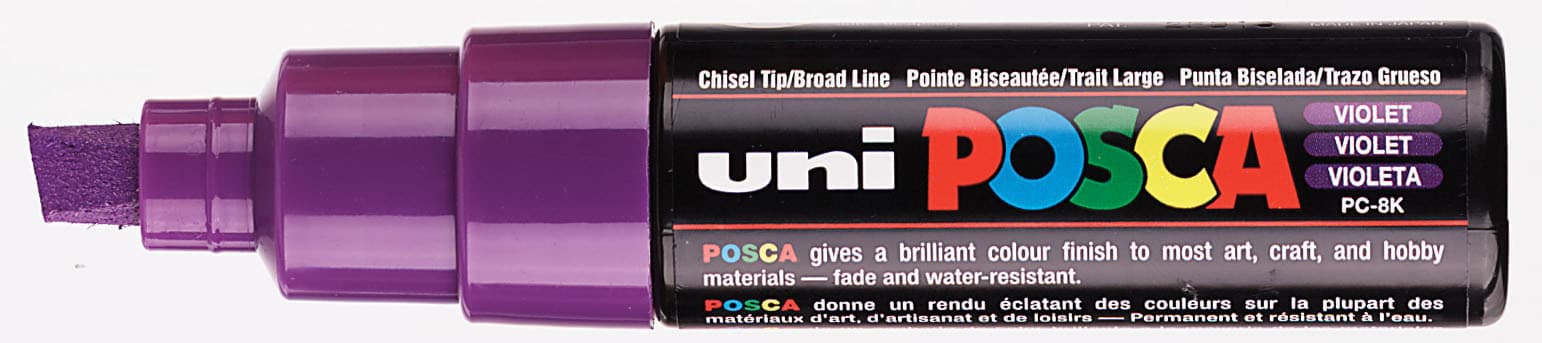 Paintmarker Uni POSCA PC8K breed schuin paars
