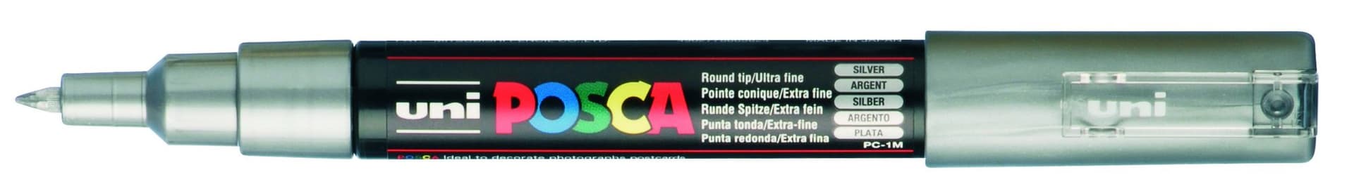 Paintmarker Uni POSCA PC1MC extra fijn zilver