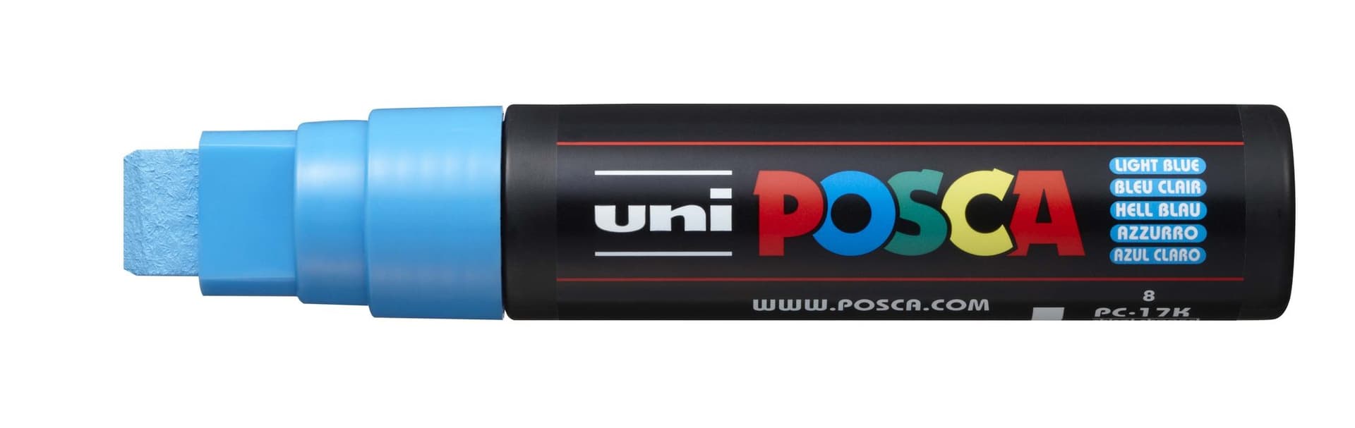 Paintmarker Uni POSCA PC17K extra breed rechthoek lichtblauw