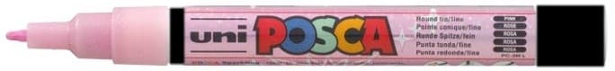 Paintmarker Uni POSCA PC3M fijn glitter roze