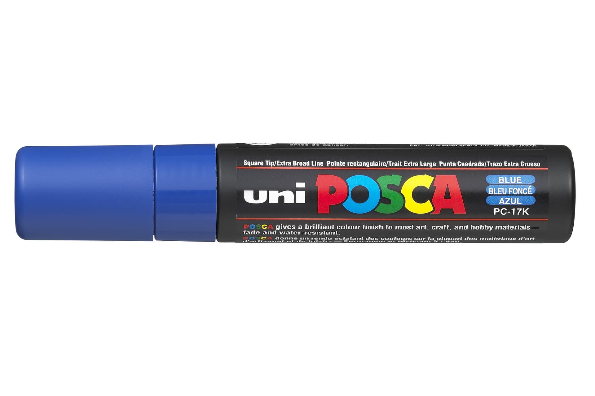 Paintmarker Uni POSCA PC17K extra breed rechthoek donkerblauw 2