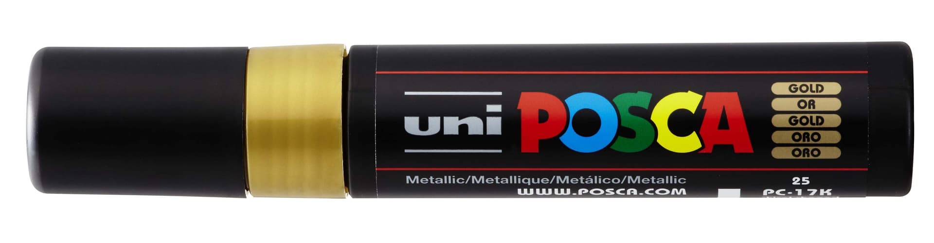 Paintmarker Uni POSCA PC17K extra breed rechthoek goud 2