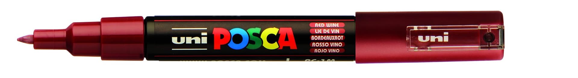 Paintmarker Uni POSCA PC1MC extra fijn wijnrood