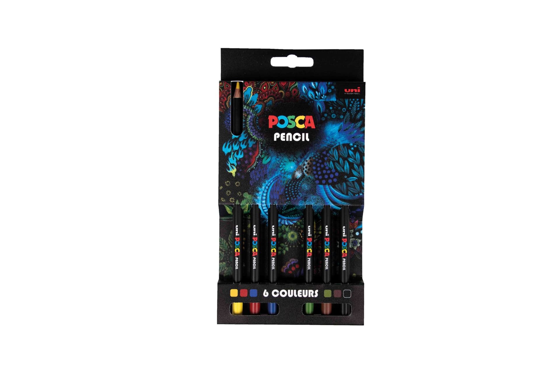 Kleurpotloden Posca assorti set à 6 stuks
